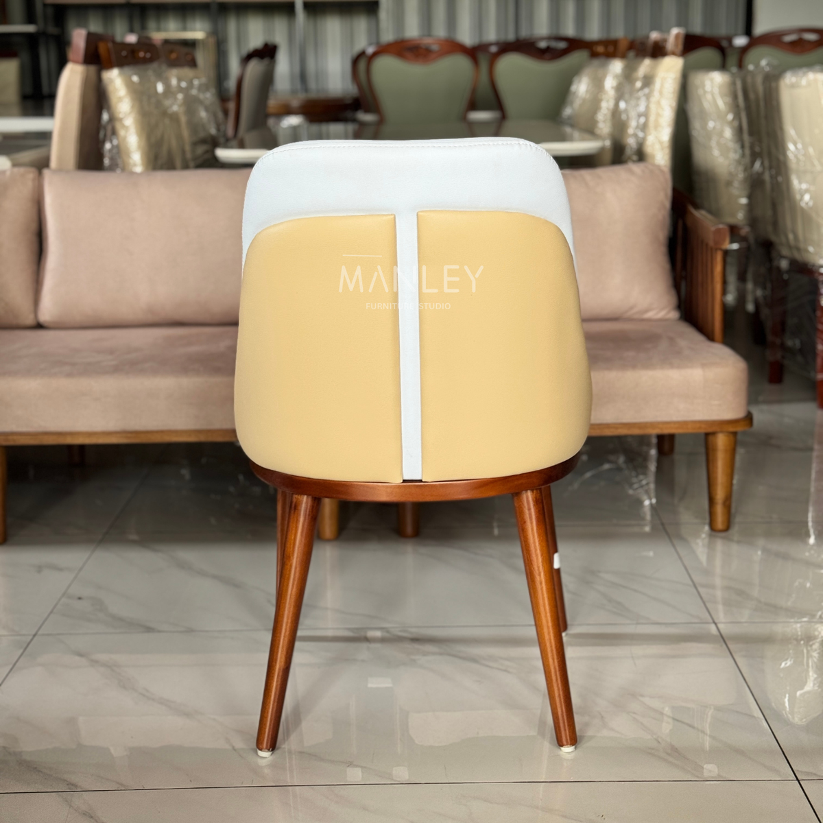 WINDSOR CHAIR | BEIGE COLOUR | SUEDE FABRIC