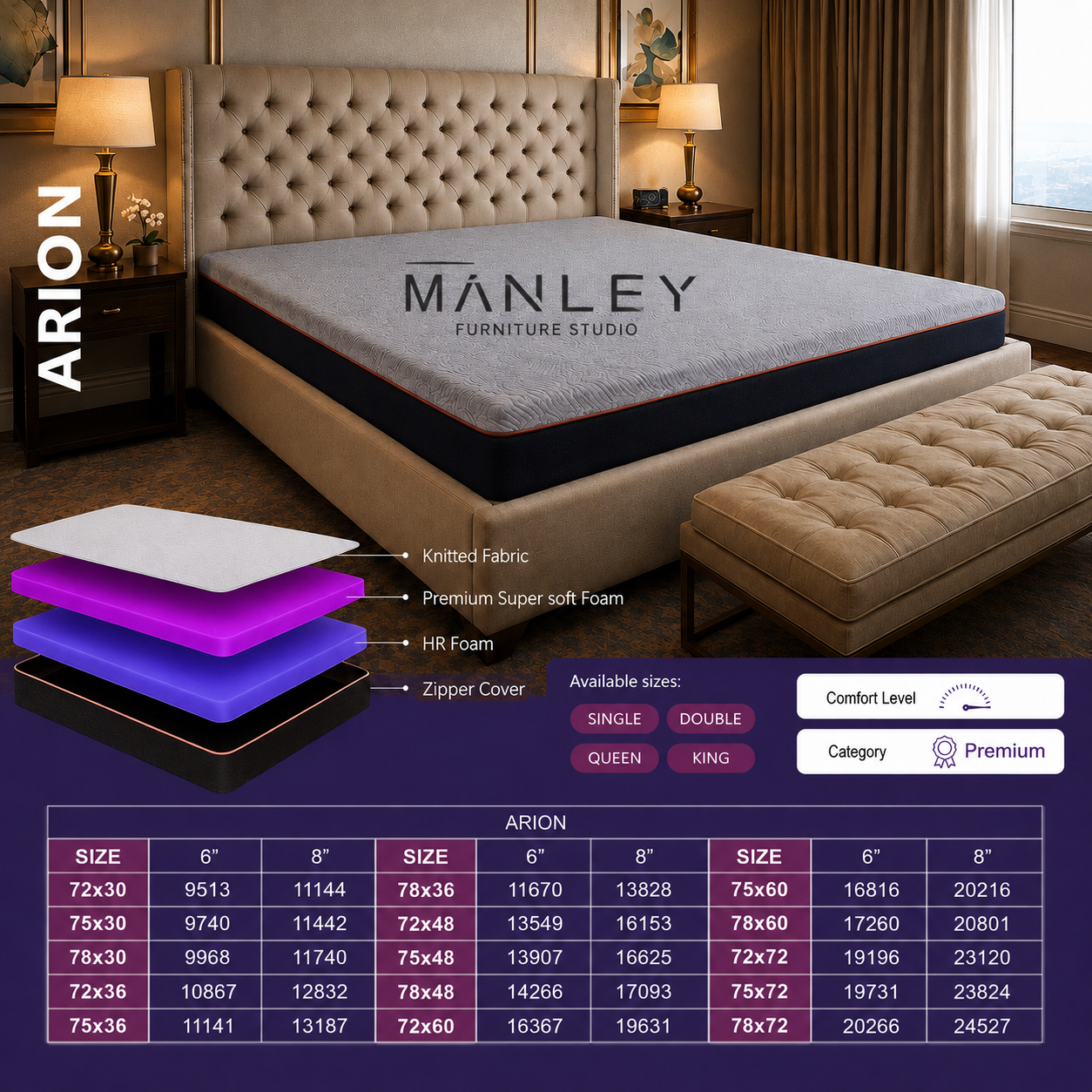 ARION  HIGH RESILIENCE FOAM  ROLLLING MATRESS-NEO SLEEP