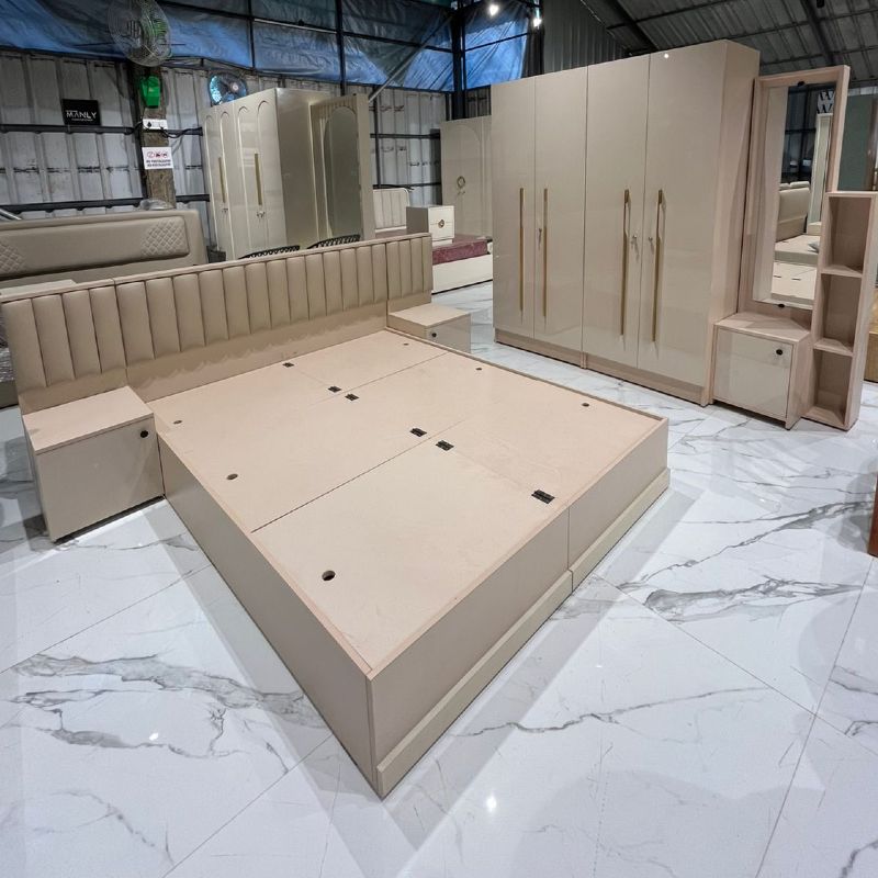 Manley Armoire Bedroom Set | UV HDF & Particle Board | Cot, Wardrobe & Dressing