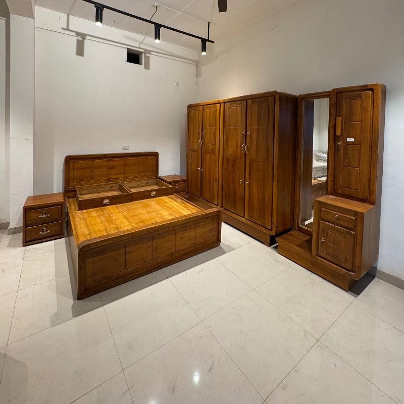 Arc Bedroom Set – Solid Acacia Wood | Complete Combo