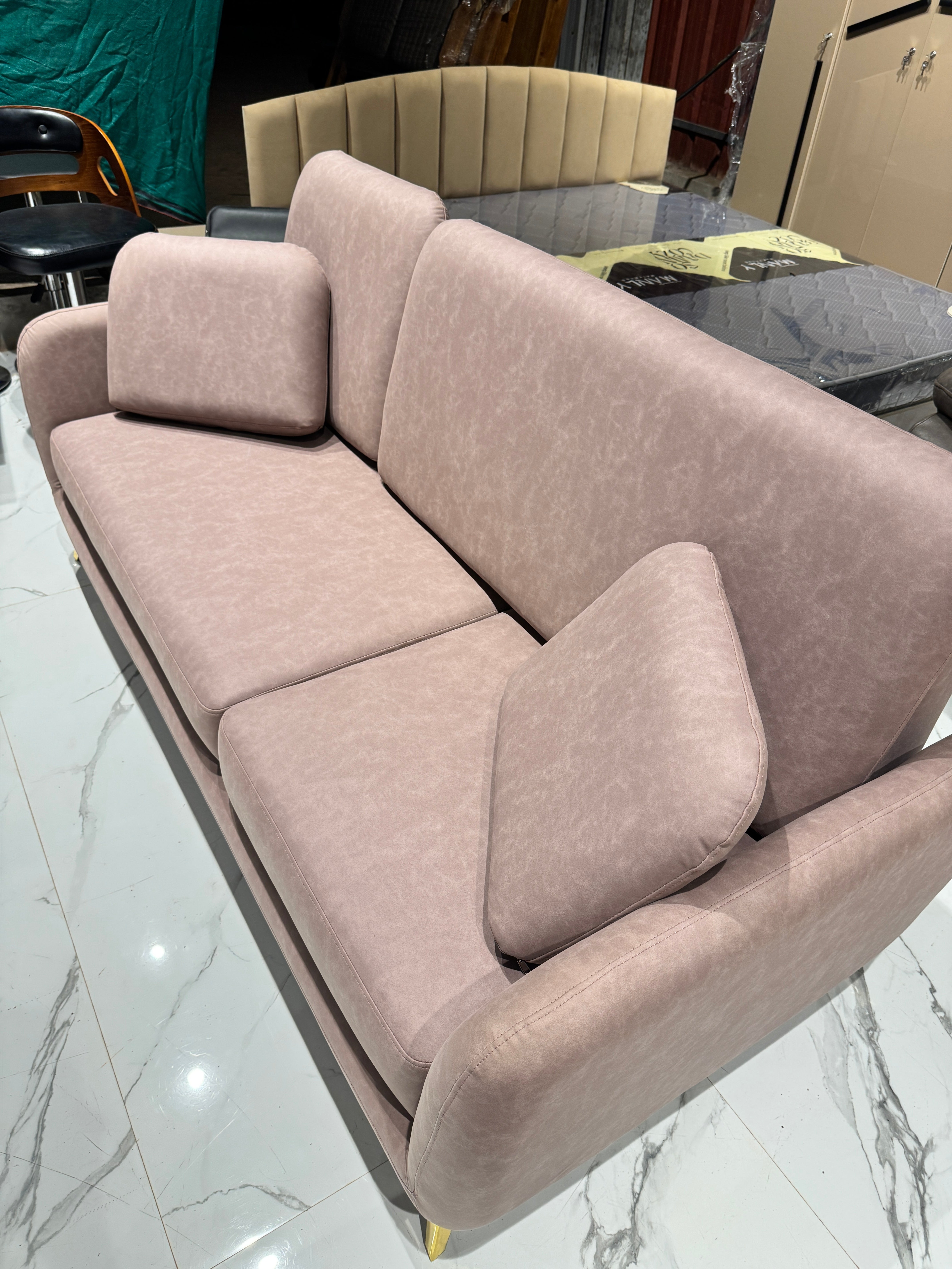 VELVON 3+3 SOFASET-ACACIA WOOD WITH FABRIC