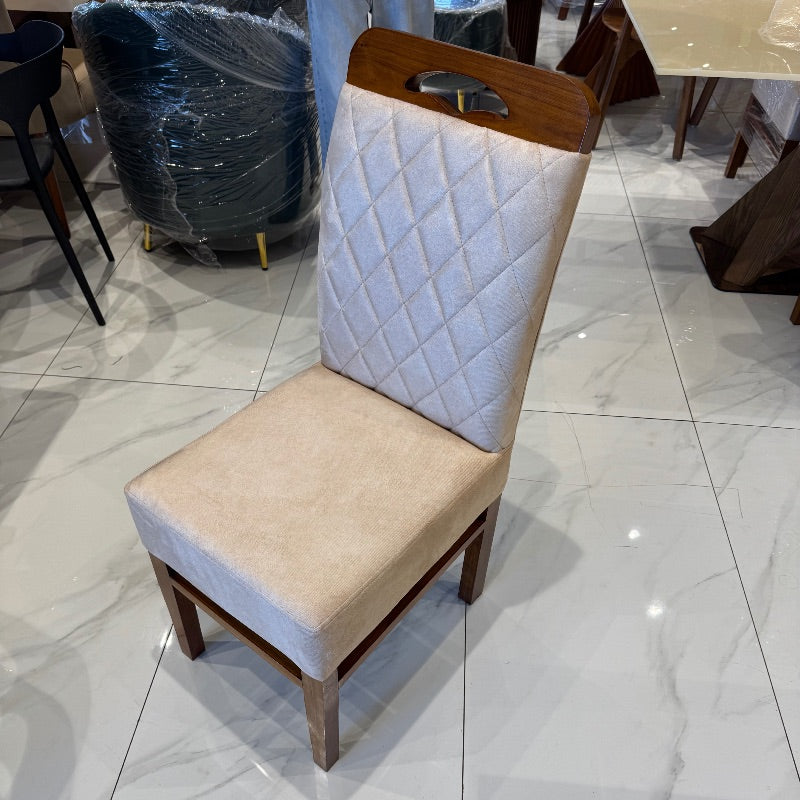 Alaxy Chair – Solid Acacia Wood & Suede Fabric | 25-Month Warranty