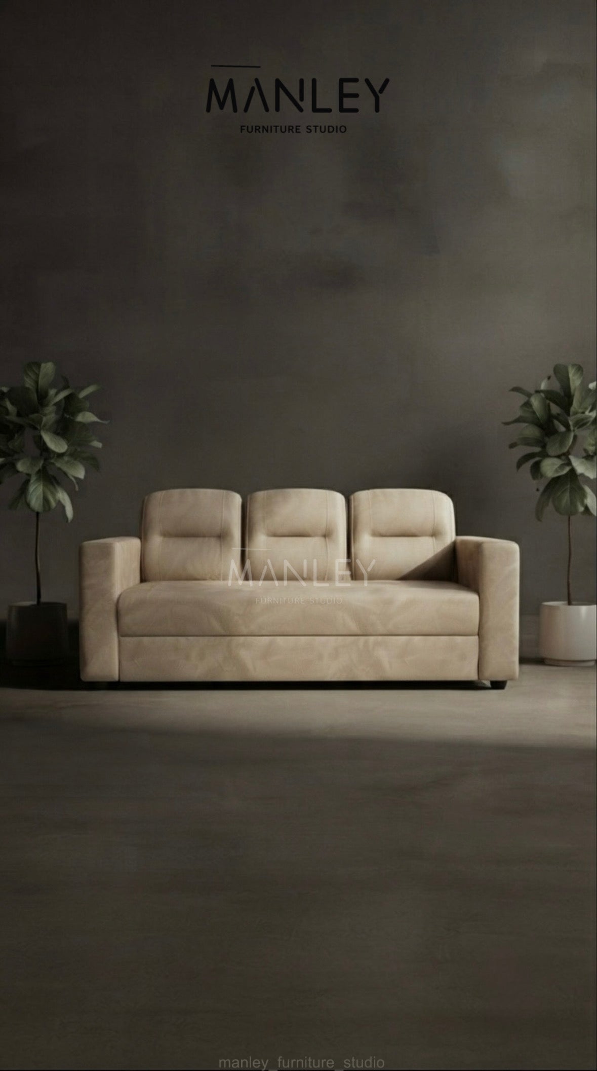 ARVO SINGLE SOFA | ACACIA WOOD & SUEDE FABRIC UPHOLSTERY