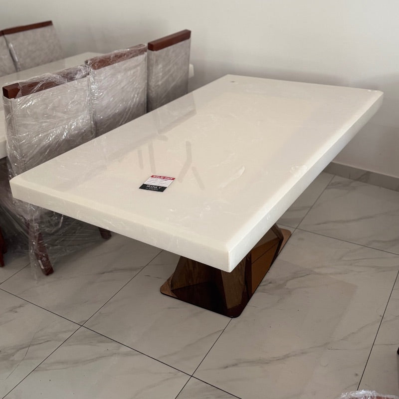 YUMCO DINING TABLE -ONYX WITH IMPORTED LEG