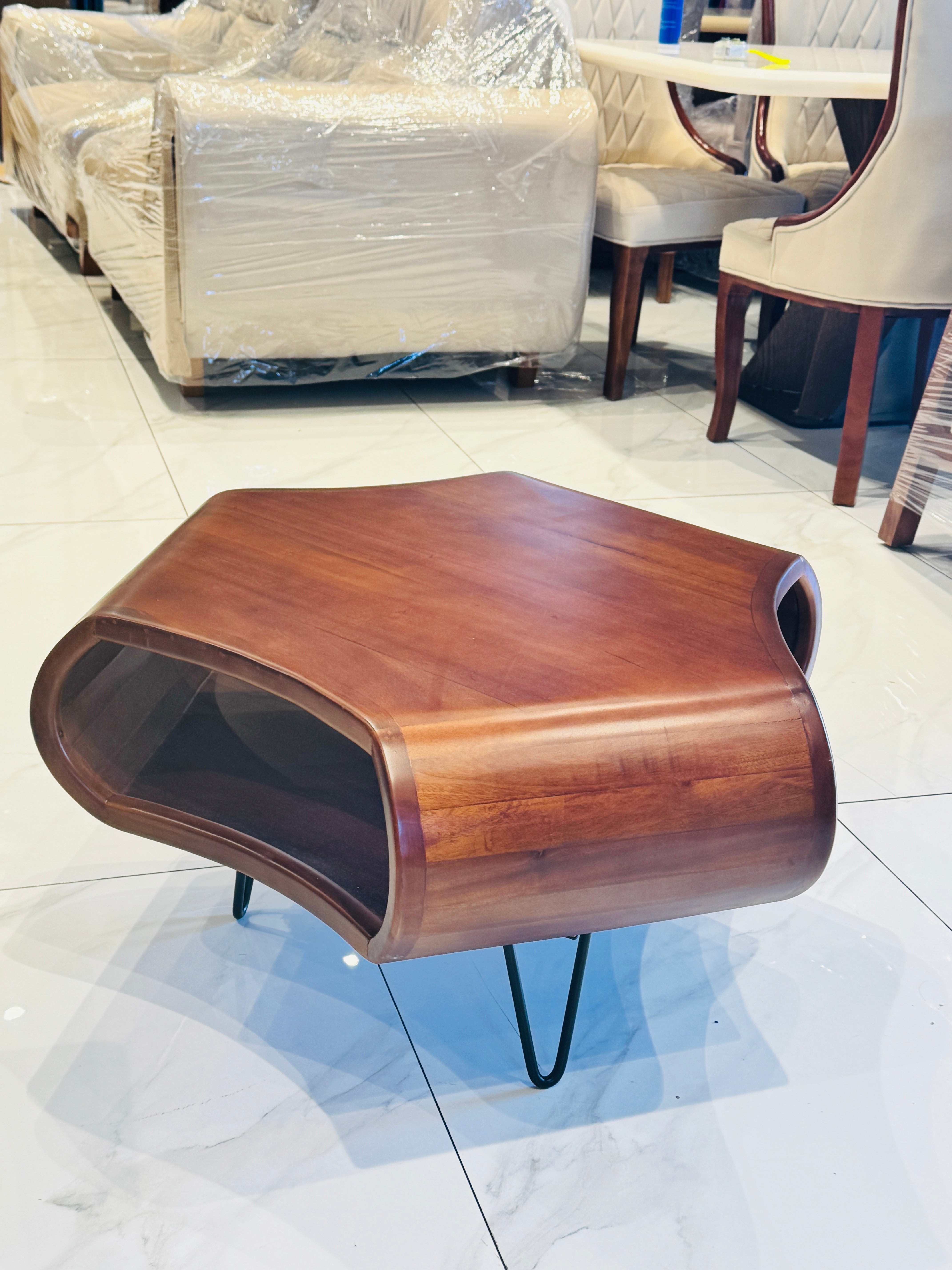 Treato Solid Wood Coffee Table | Treated Mahogany Teapoy