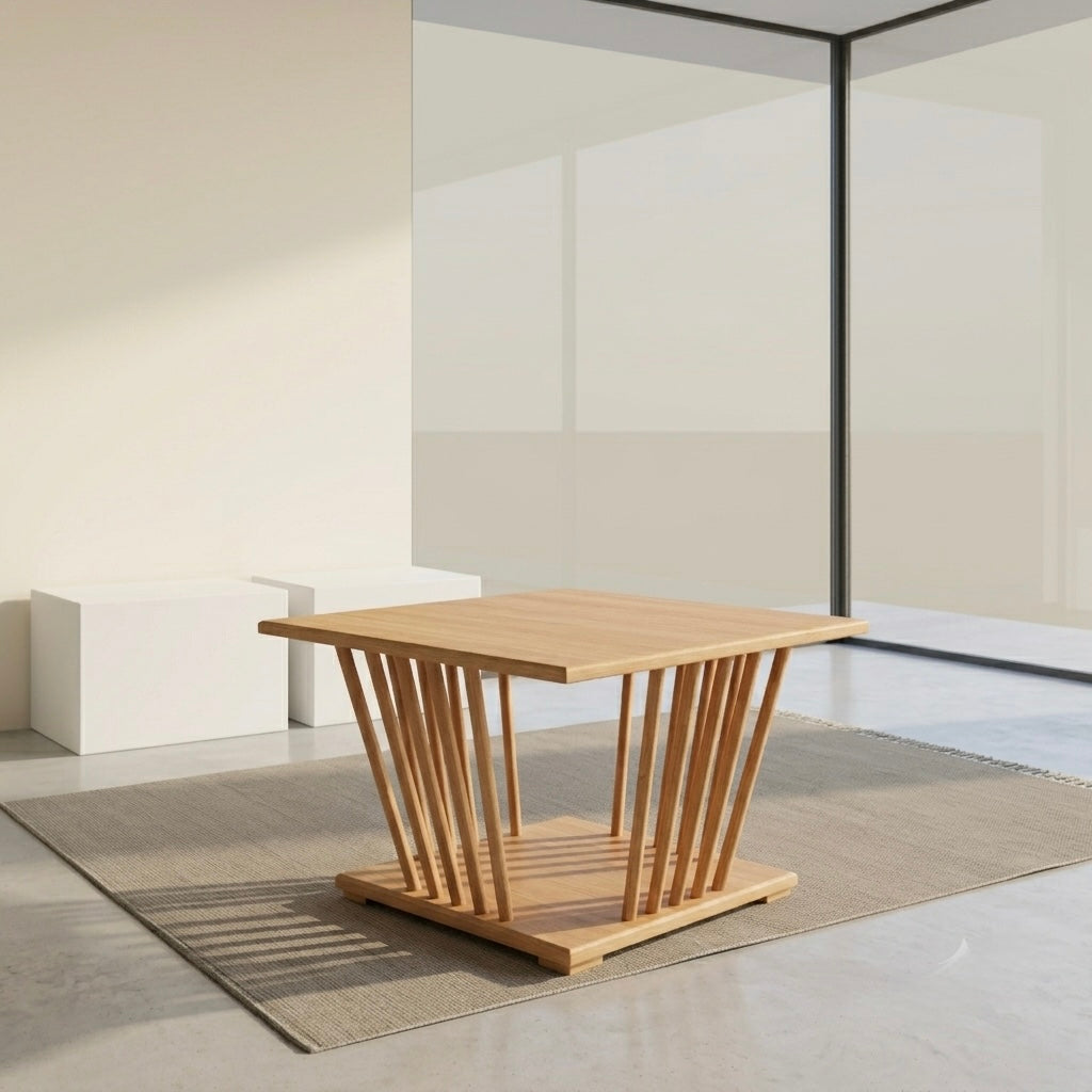 FRIJI SQUARE COFEE TABLE -TREATED MAHAGONY WOOD