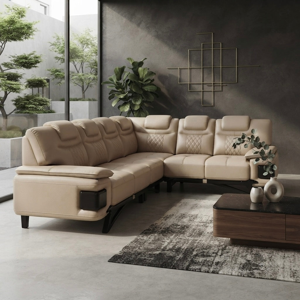HILDER CORNER SOFASET-OFF WHITE COLOUR-
