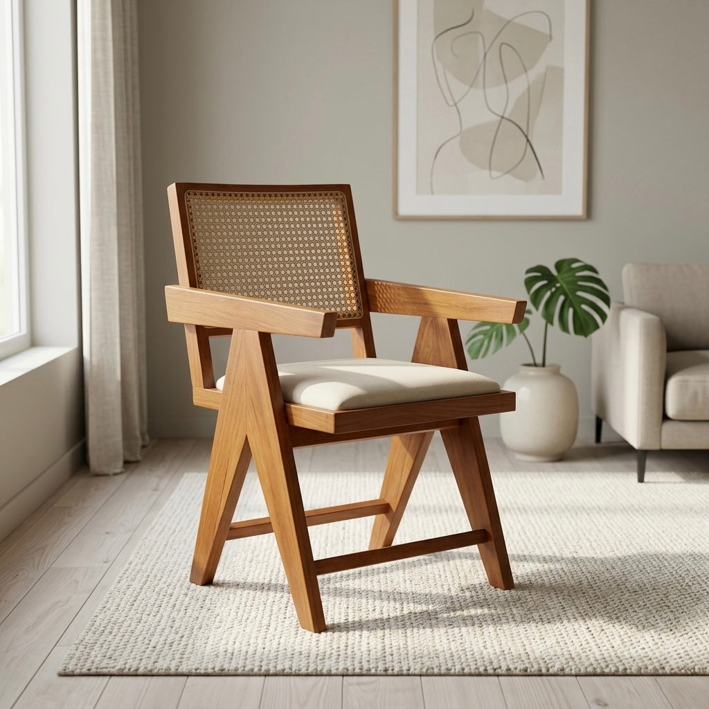 CLASSIC CANE CHAIR | ACACIA WOOD & NATURAL CANE | CUSHION SEAT