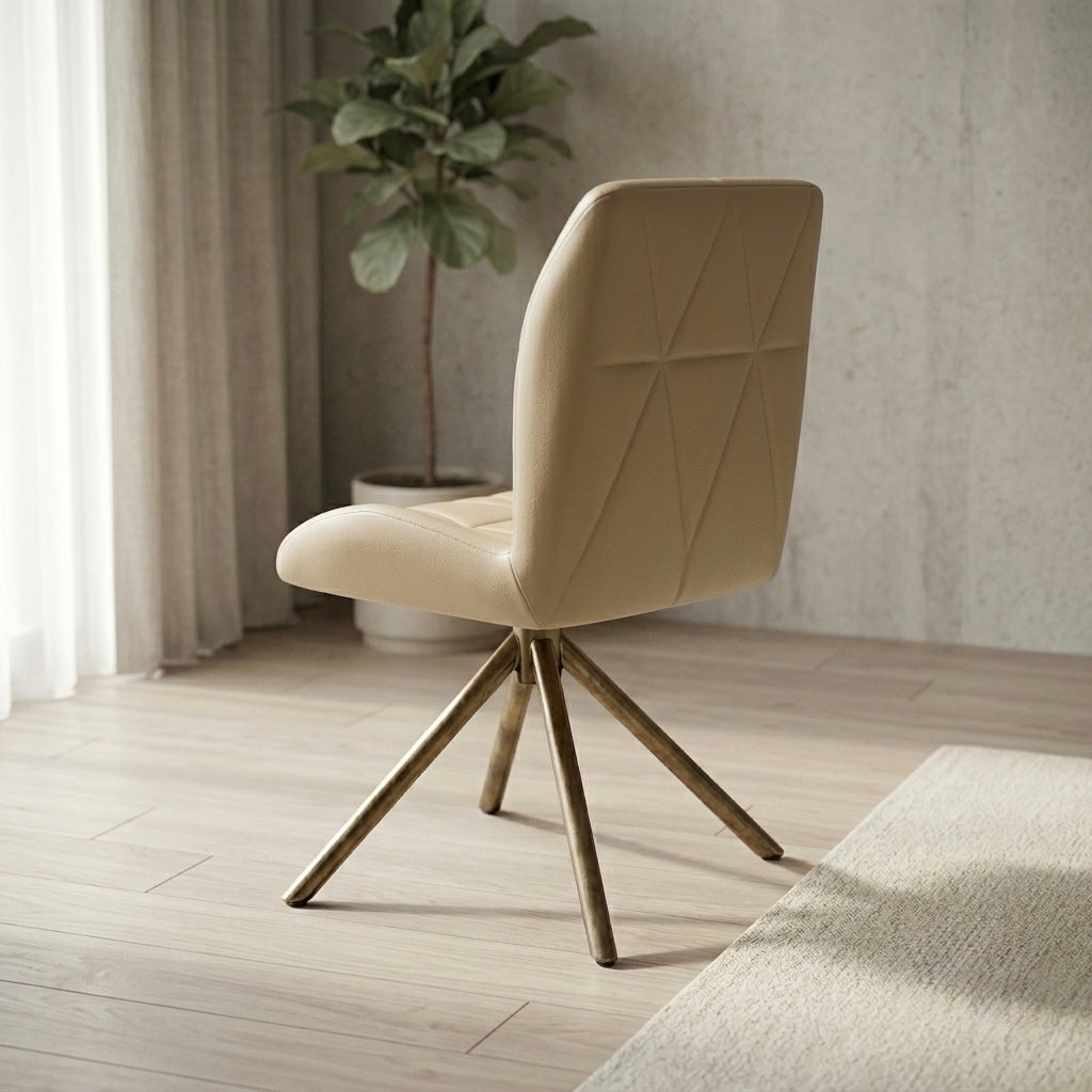 KABB CHAIR  –  METAL LEG Premium REXIN Upholstery |