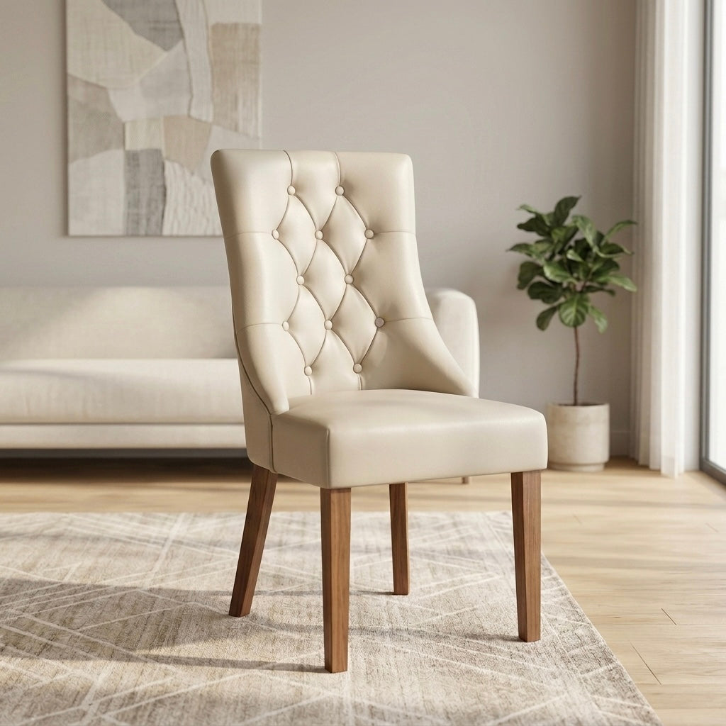 DIAMOND DINING CHAIR | SOLID TEAK WOOD | LIGHT GREY