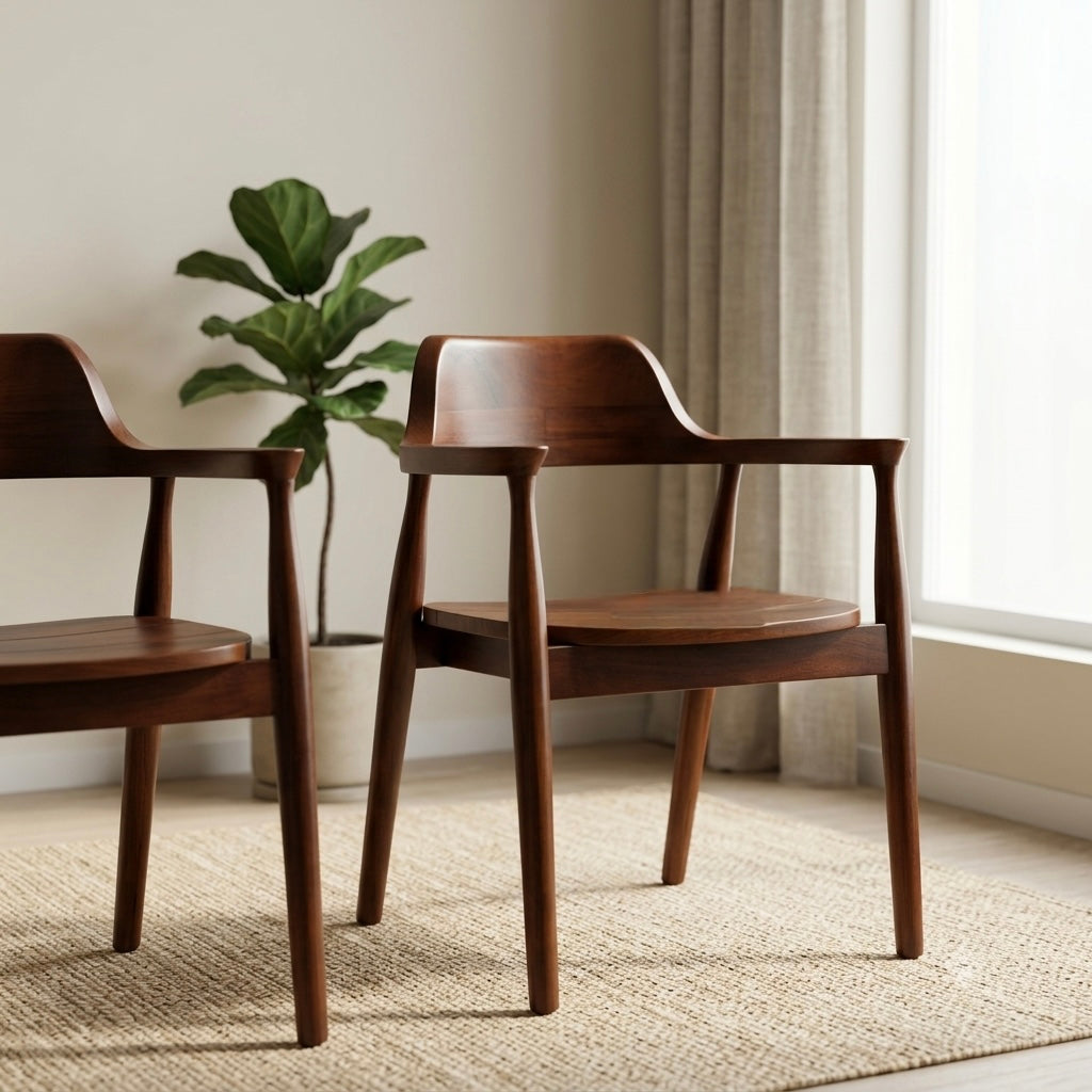 VEEN SITOUT CHAIR | SOLID MAHOGANY WOOD