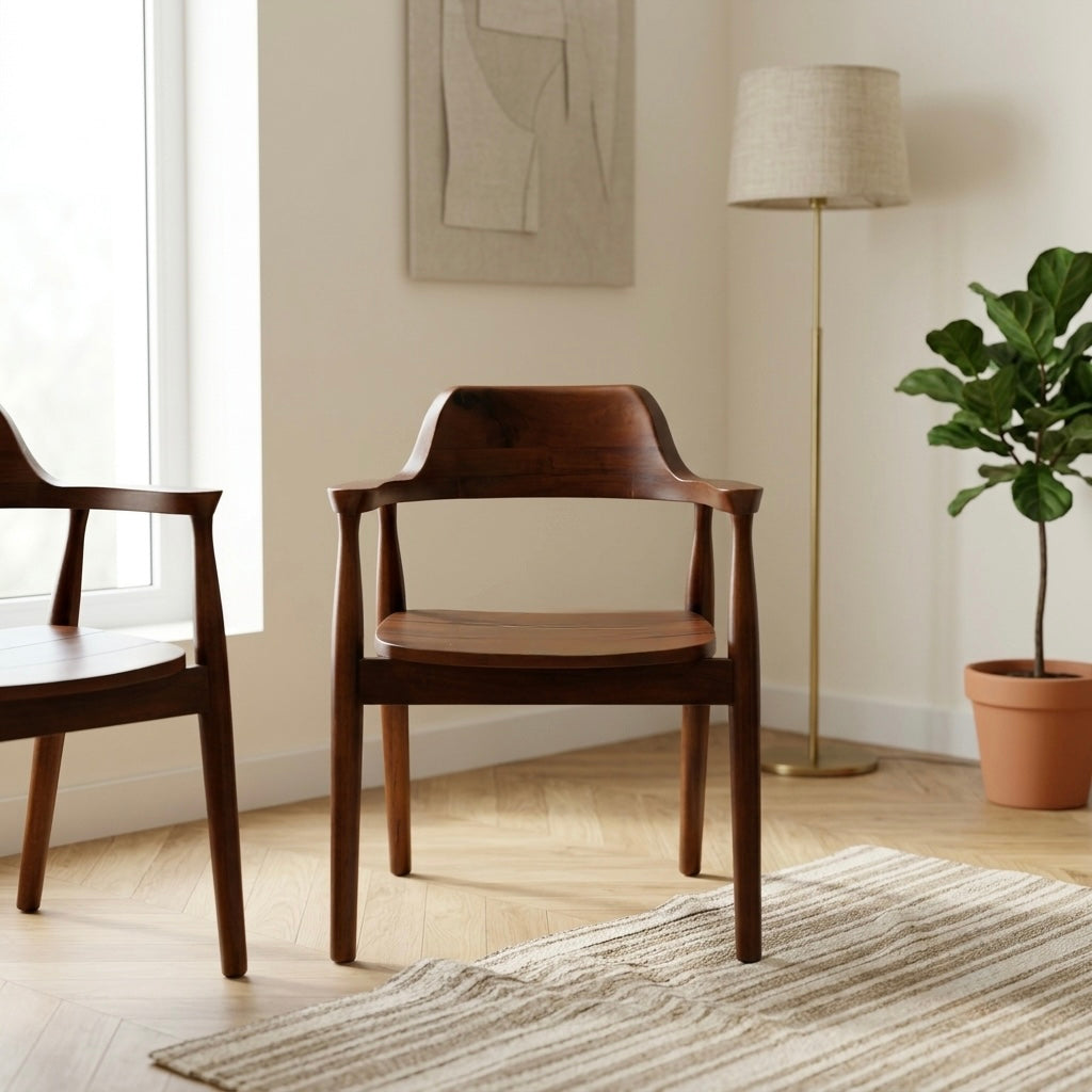 VEEN SITOUT CHAIR | SOLID MAHOGANY WOOD