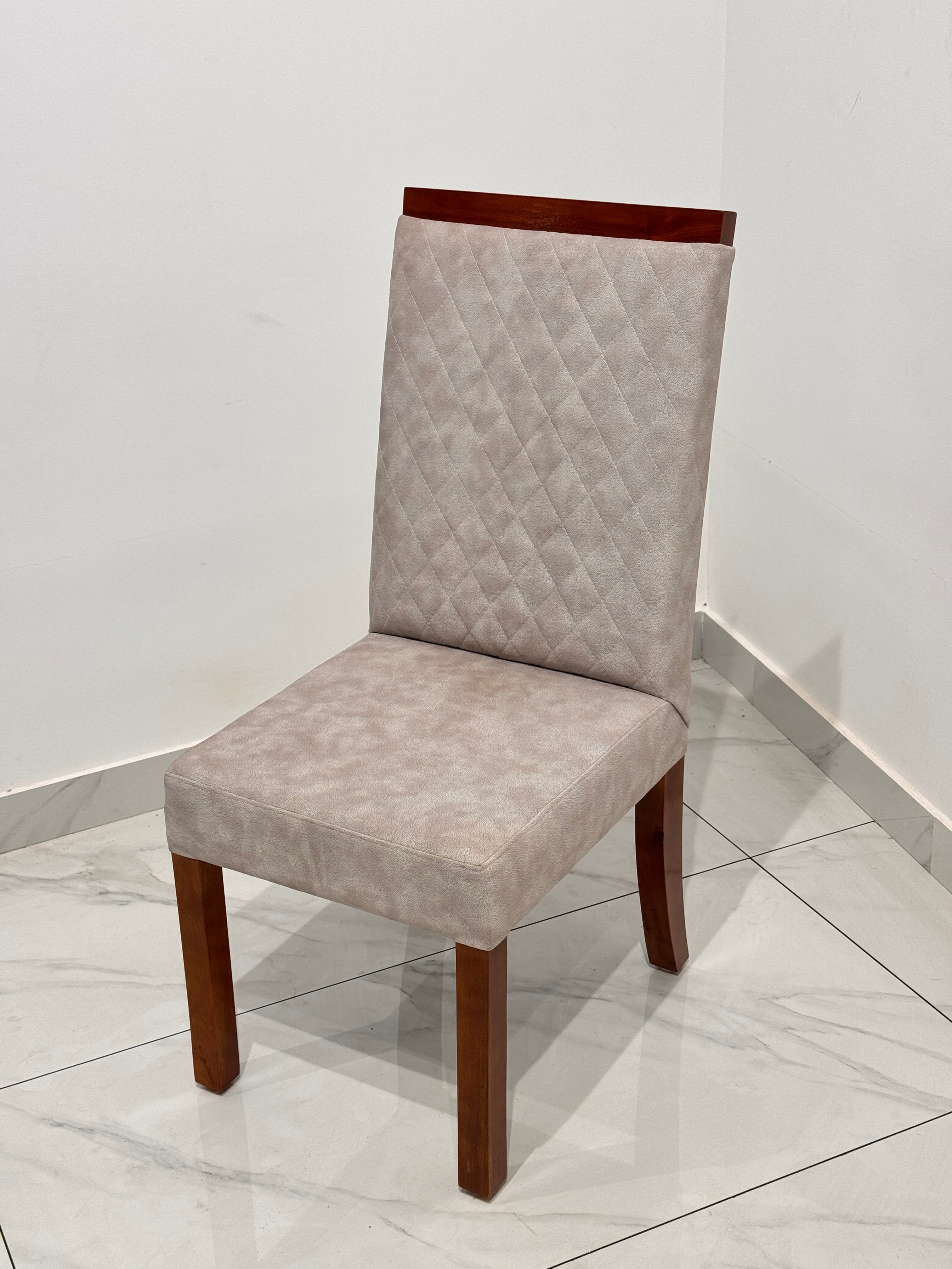 LYNISH DINING CHAIR | MAHOGANY WOOD & FABRIC