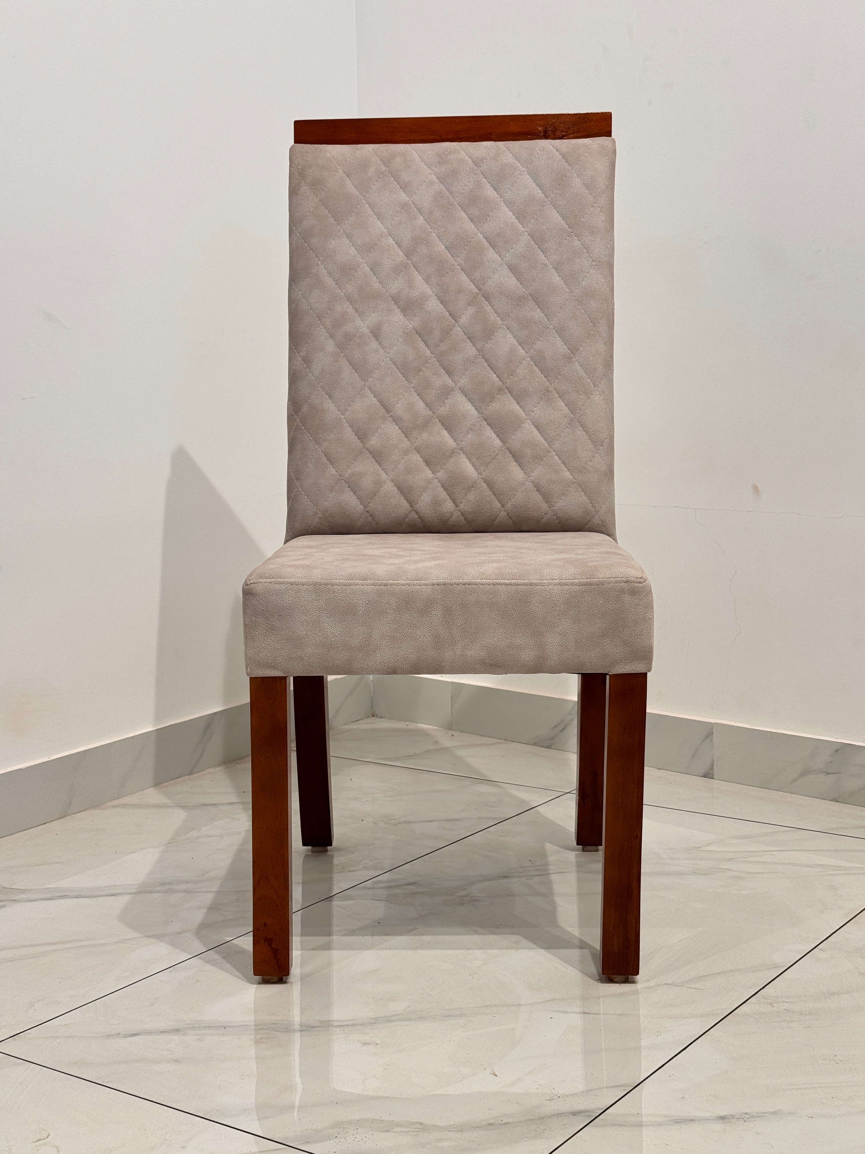 LYNISH DINING CHAIR | MAHOGANY WOOD & FABRIC