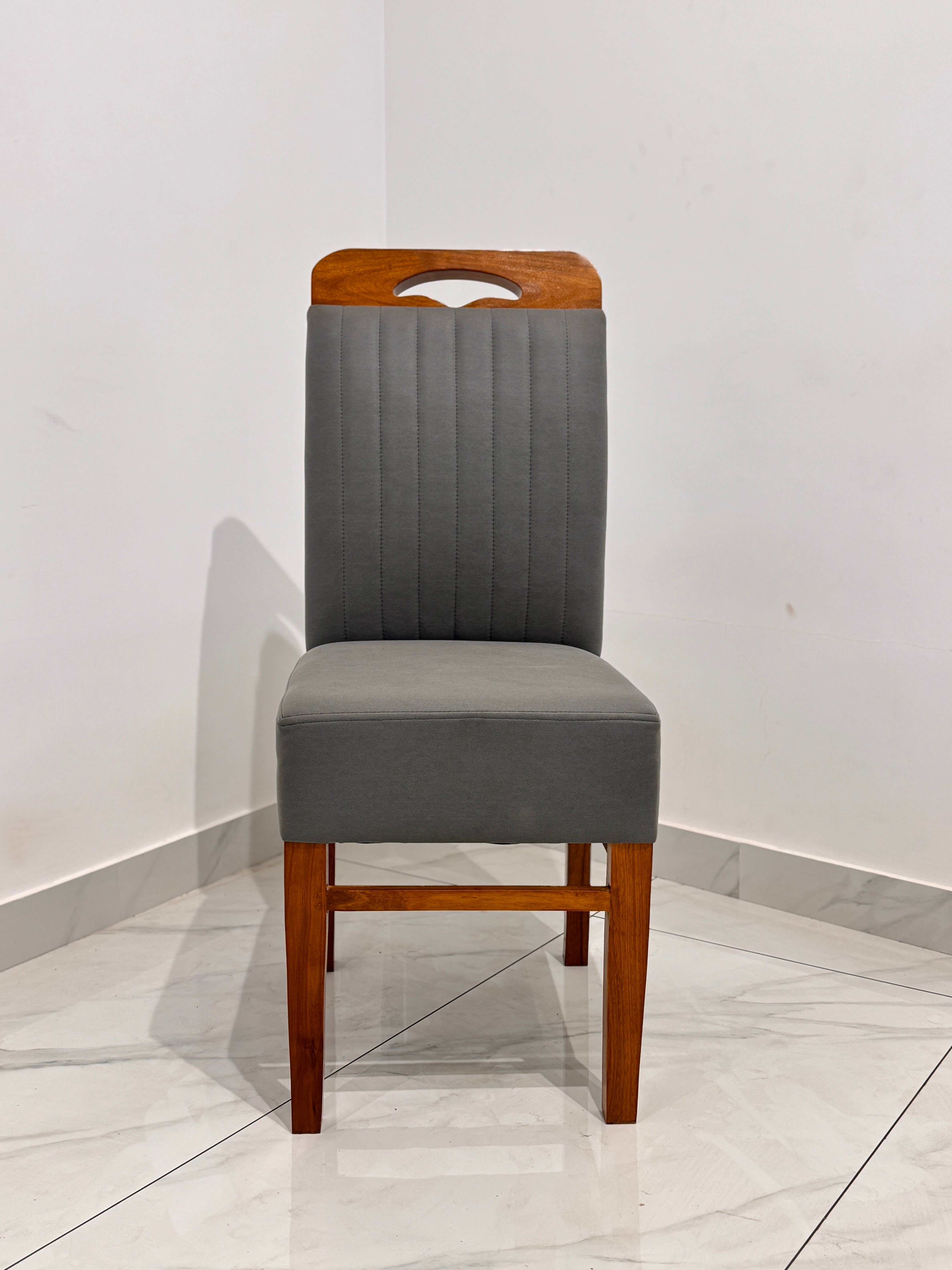 LIYER DINING CHAIR | MAHOGANY WOOD & FABRIC