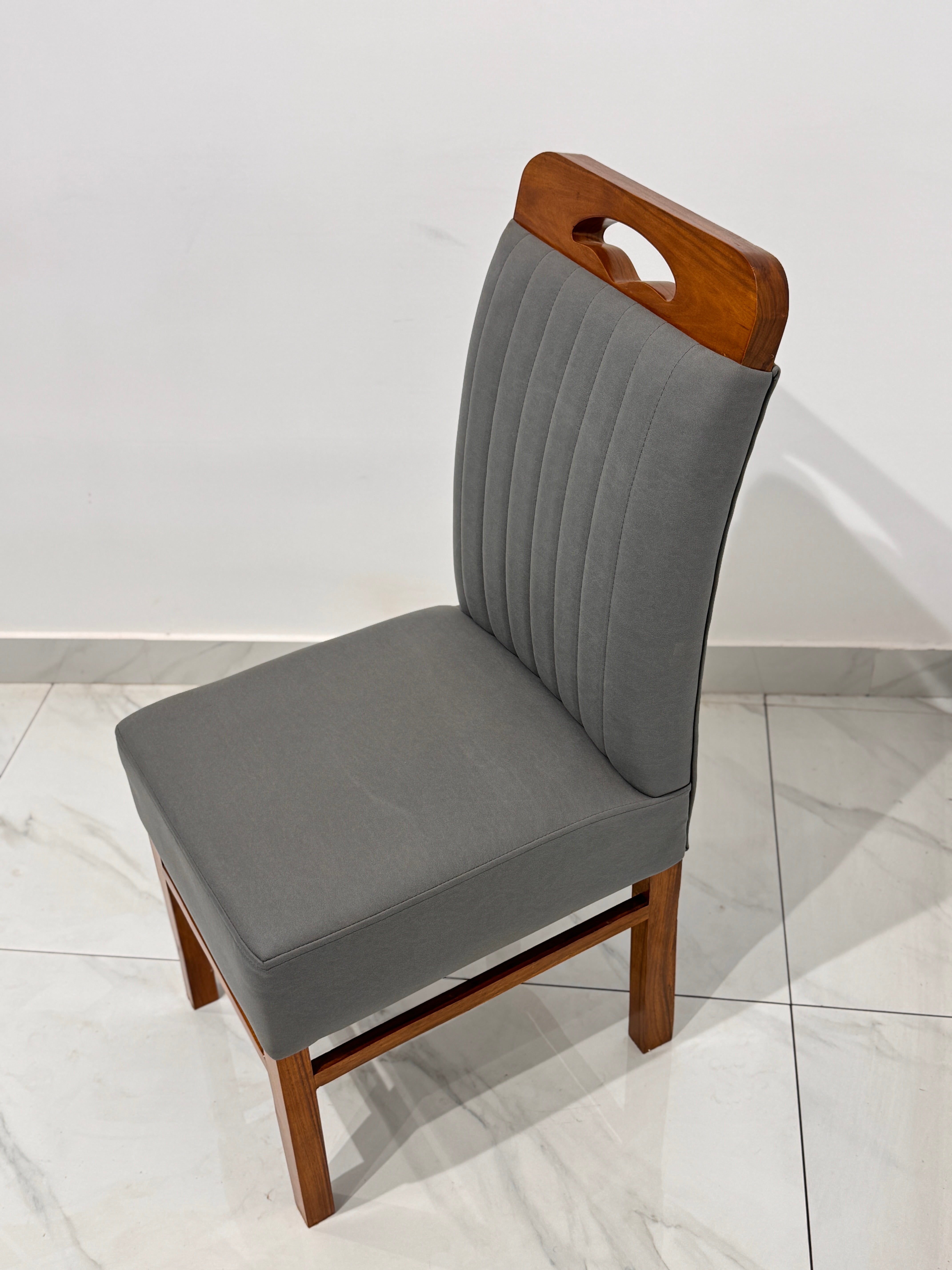 LIYER DINING CHAIR | MAHOGANY WOOD & FABRIC