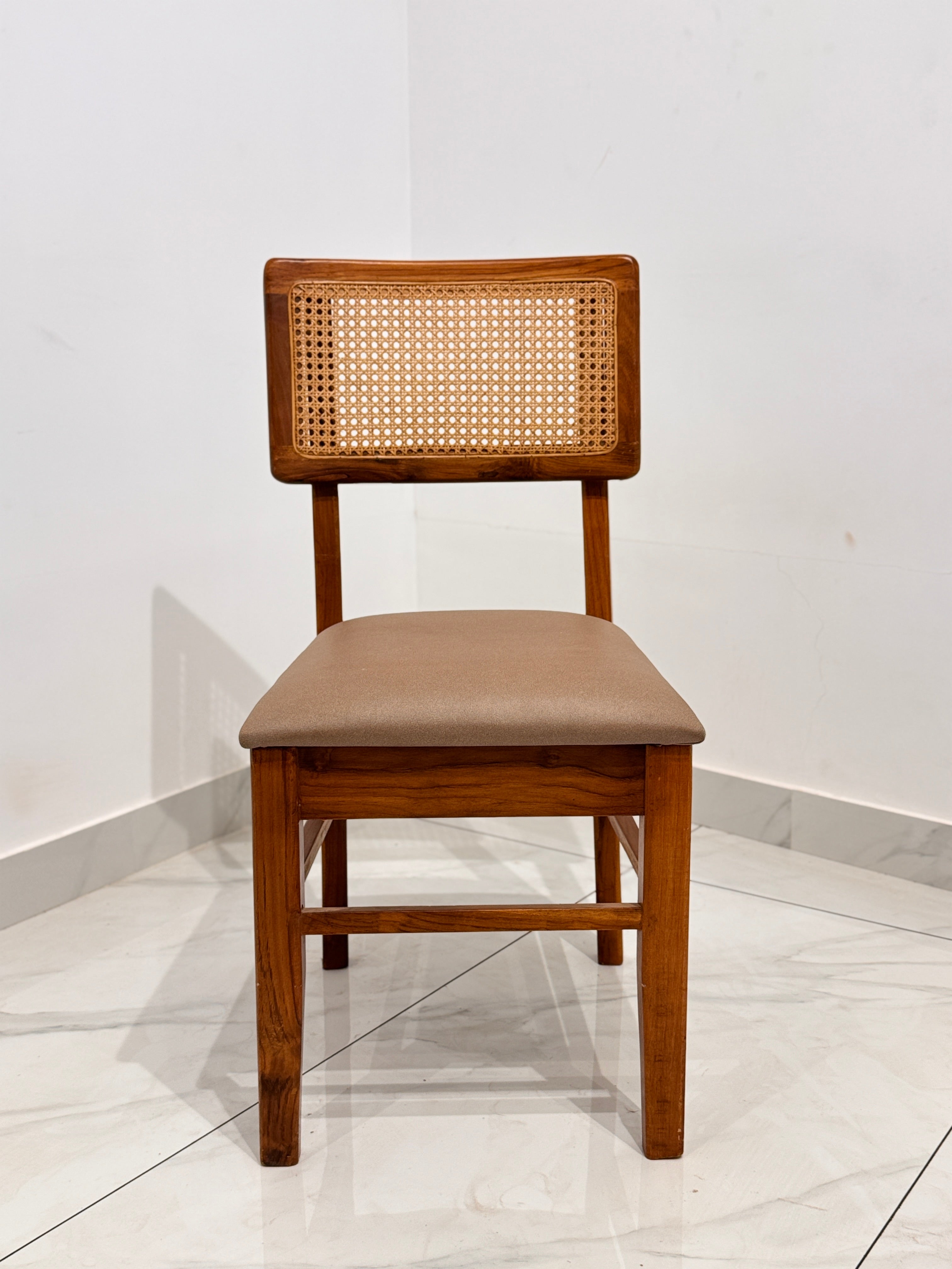 NONE CHAIR | SOLID TEAK WOOD & NATURAL CANE
