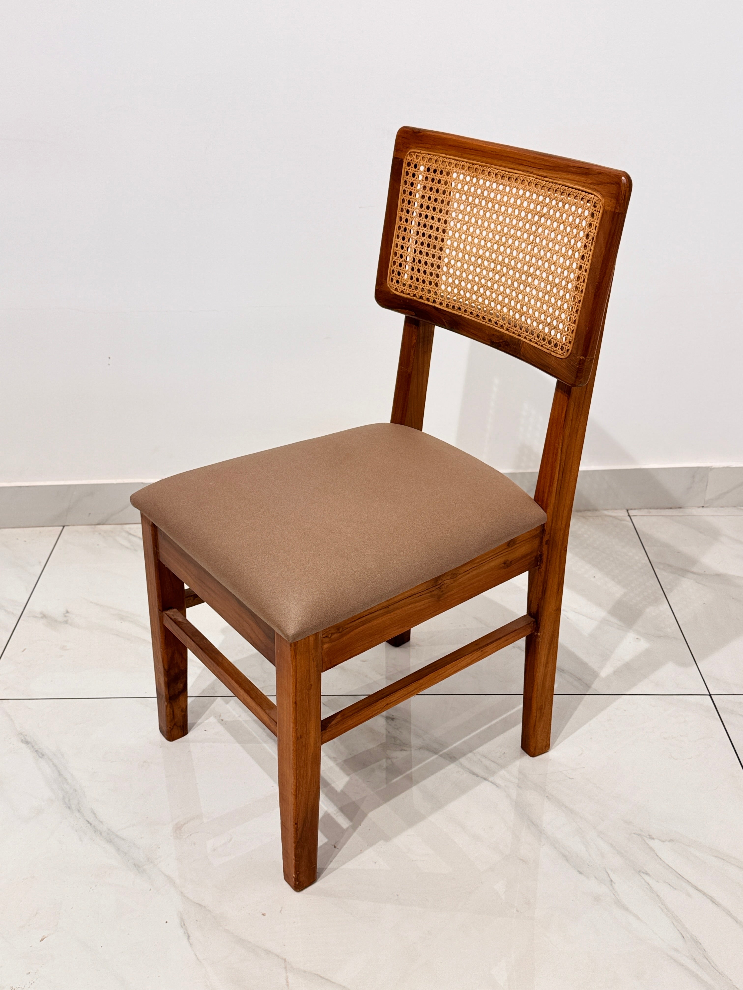 NONE CHAIR | SOLID TEAK WOOD & NATURAL CANE