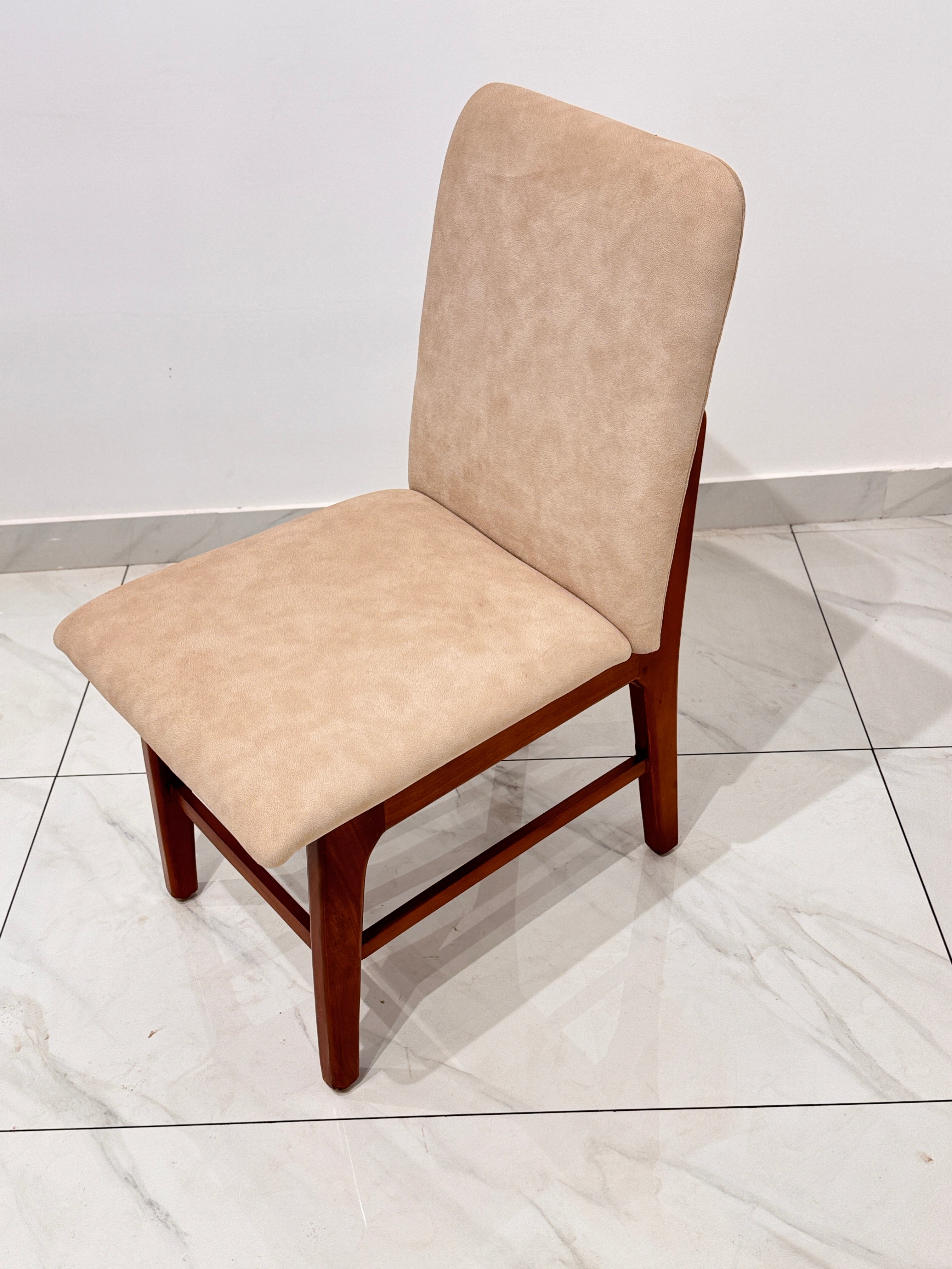 NORA DINING CHAIR | MAHOGANY WOOD | FULL CUSHION FABRIC