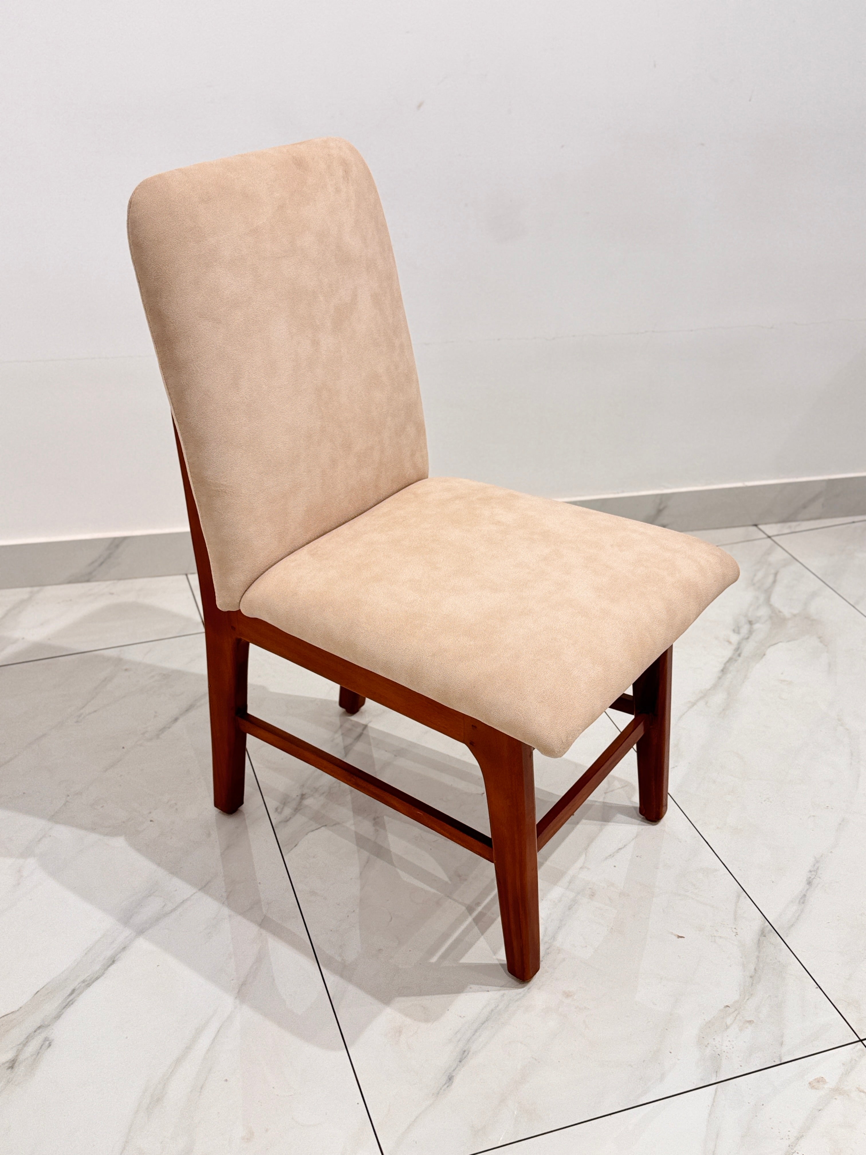 NORA DINING CHAIR | MAHOGANY WOOD | FULL CUSHION FABRIC