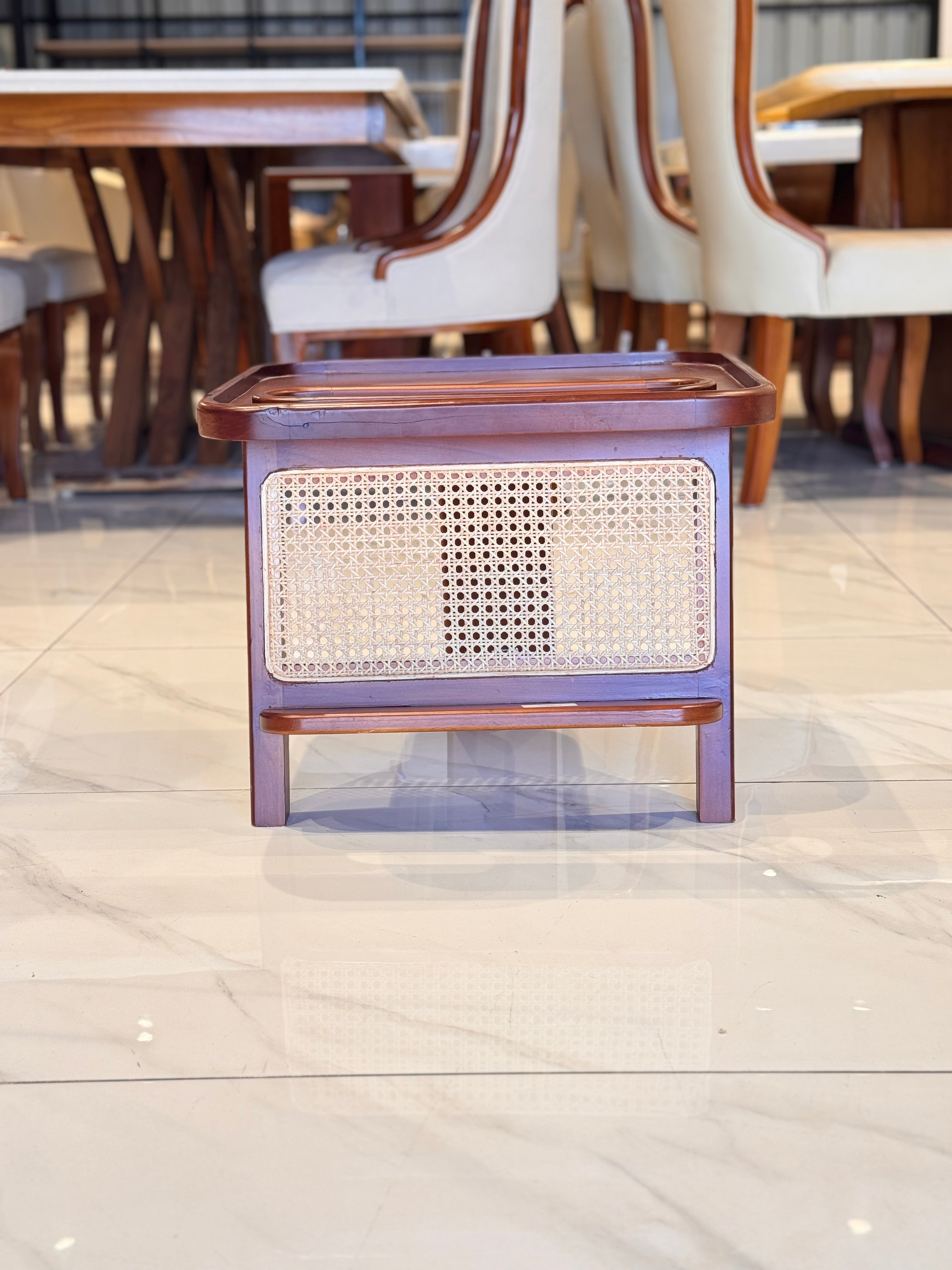 Venora Cane Cofee Table – Solid Wood Brown