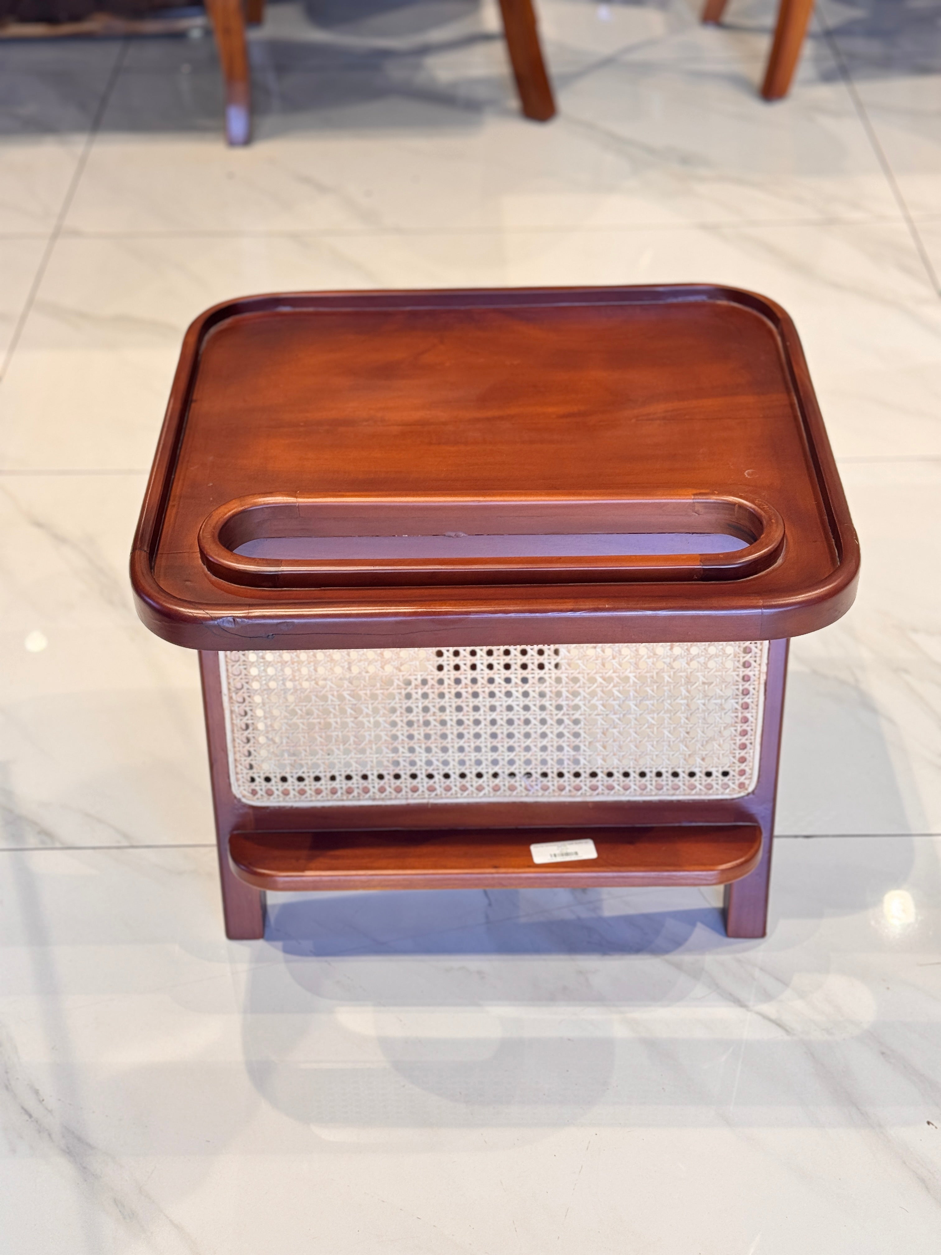 Venora Cane Cofee Table – Solid Wood Brown
