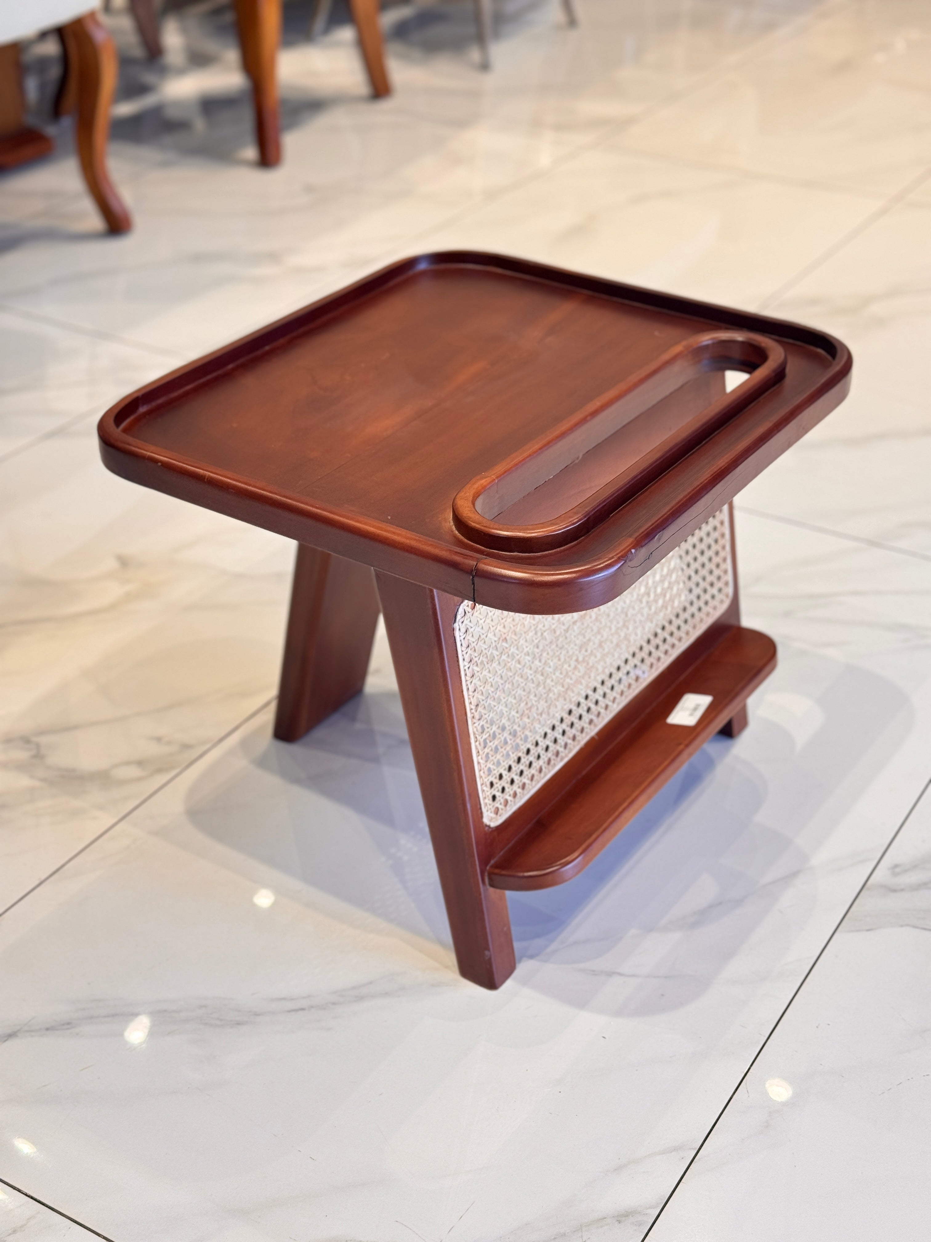 Venora Cane Cofee Table – Solid Wood Brown