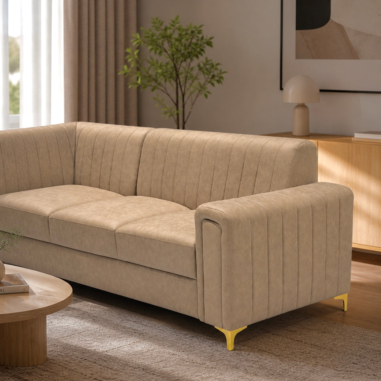 Boxer 3+2 Corner Sofa– Fabric Beige