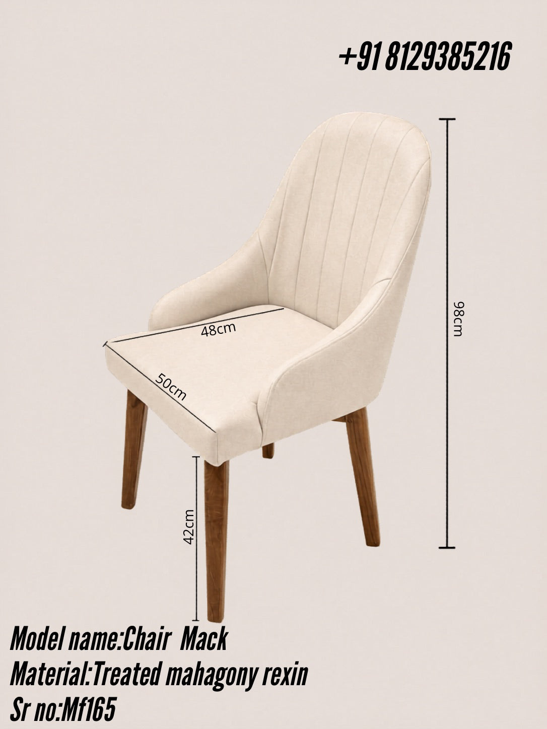 Manley Dining Chair – Treated Mahogany & Teak Wood Leg Options | 5-Year Warranty