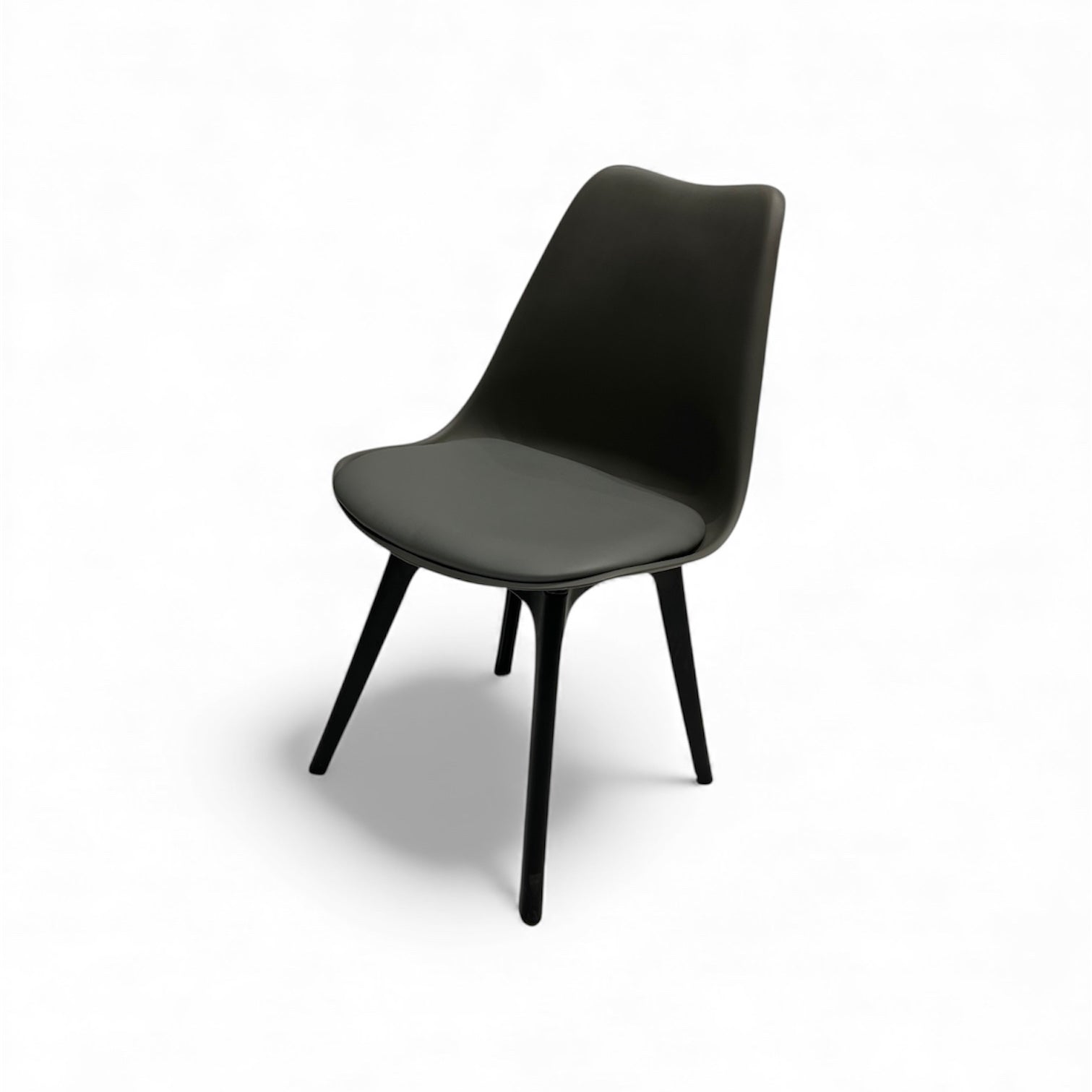 Sitout Fibre Chair with Cushion – Black