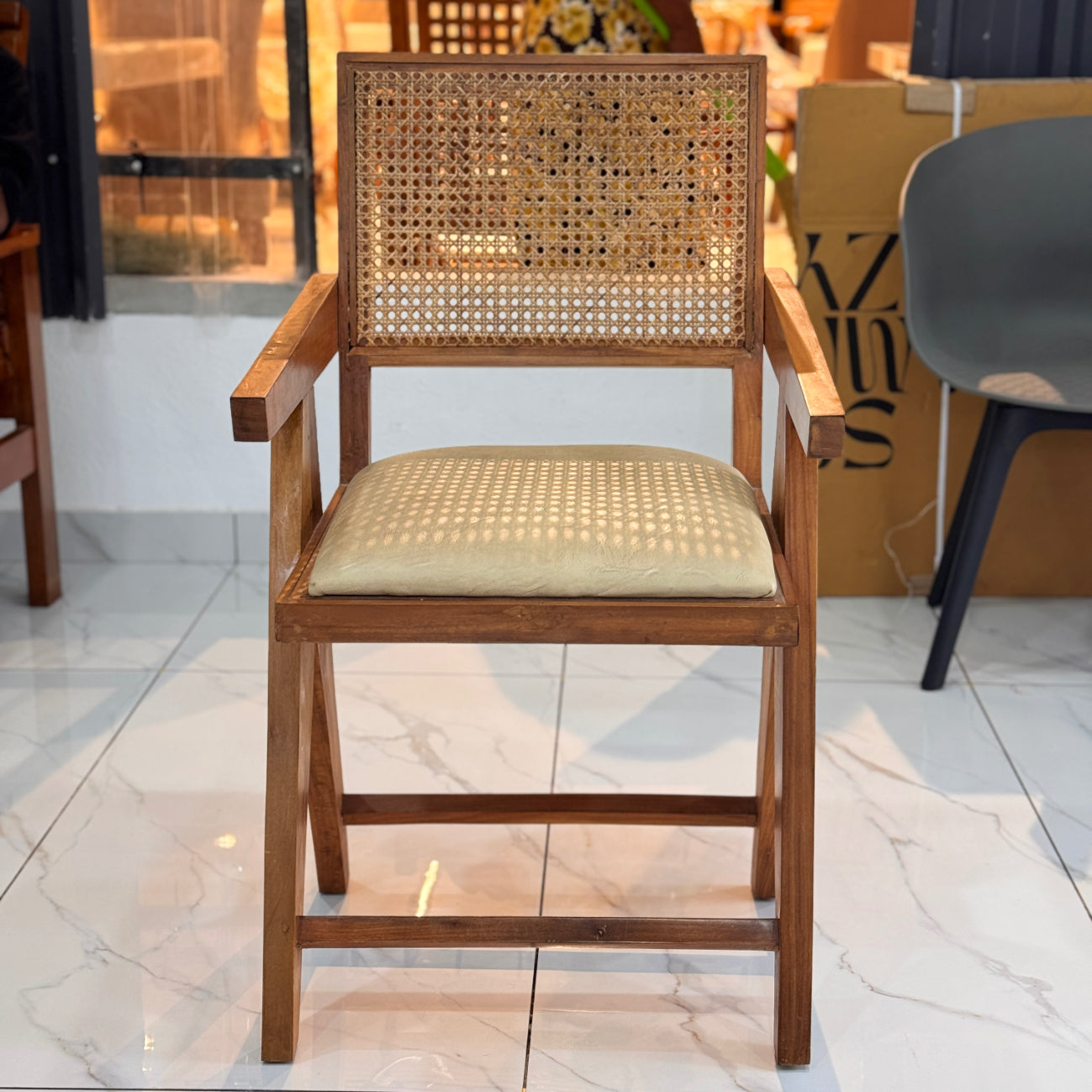 CLASSIC CANE CHAIR | ACACIA WOOD & NATURAL CANE | CUSHION SEAT