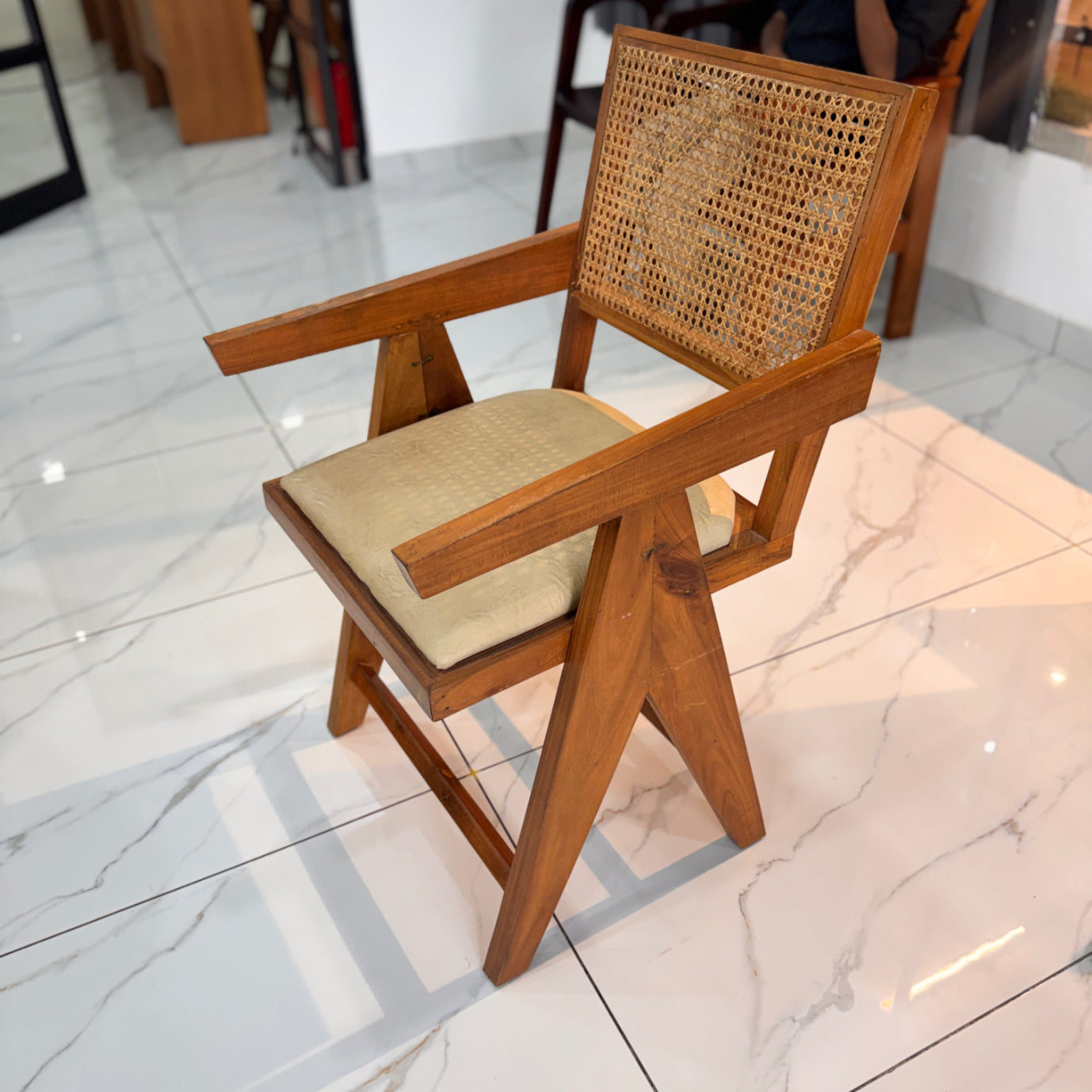 CLASSIC CANE CHAIR | ACACIA WOOD & NATURAL CANE | CUSHION SEAT