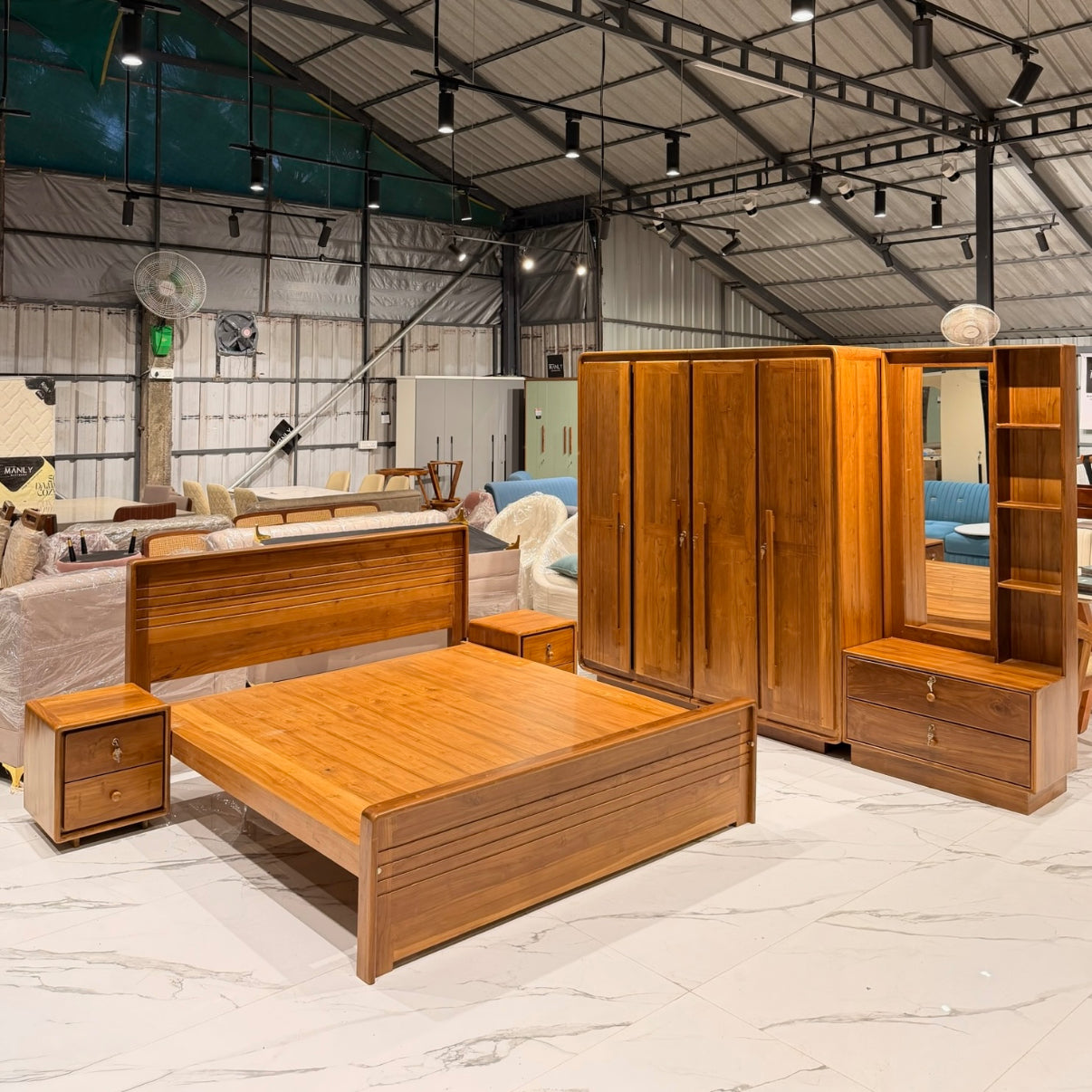Bedroom Set – Solid Wood Teak
