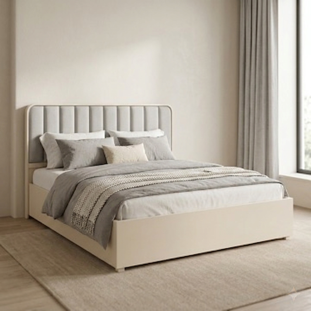HIYORA PREMIUM 4-DOOR QUEEN SIZE BEDROOM SET | HDF | IVORY