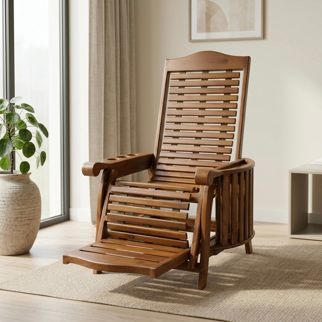 TEAK EASY CHAIR | PREIMIUM TEAK WOOD CHAIR