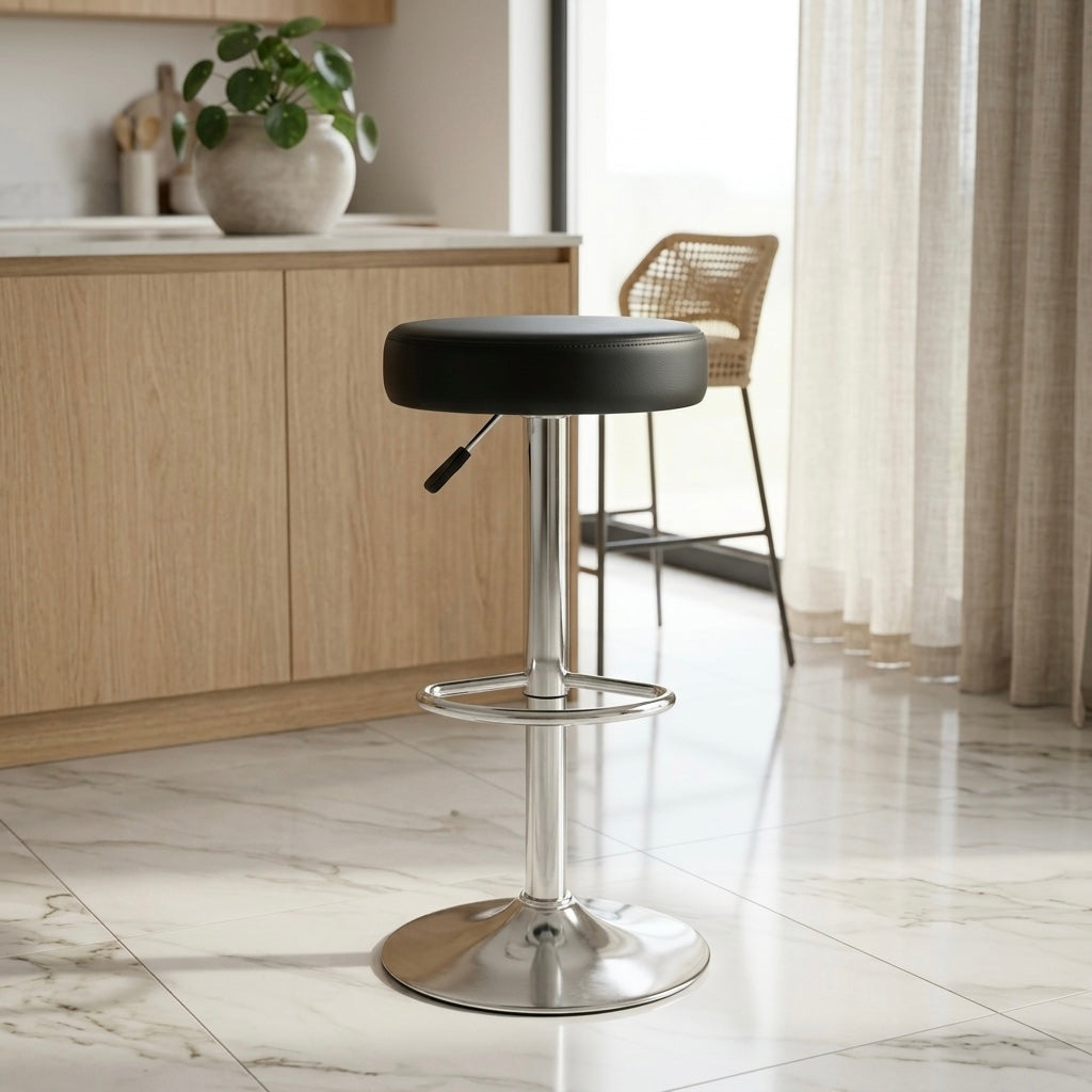 TRENDY BAR CHAIR | METAL FRAME & REXIN UPHOLSTERY | IMPORTED
