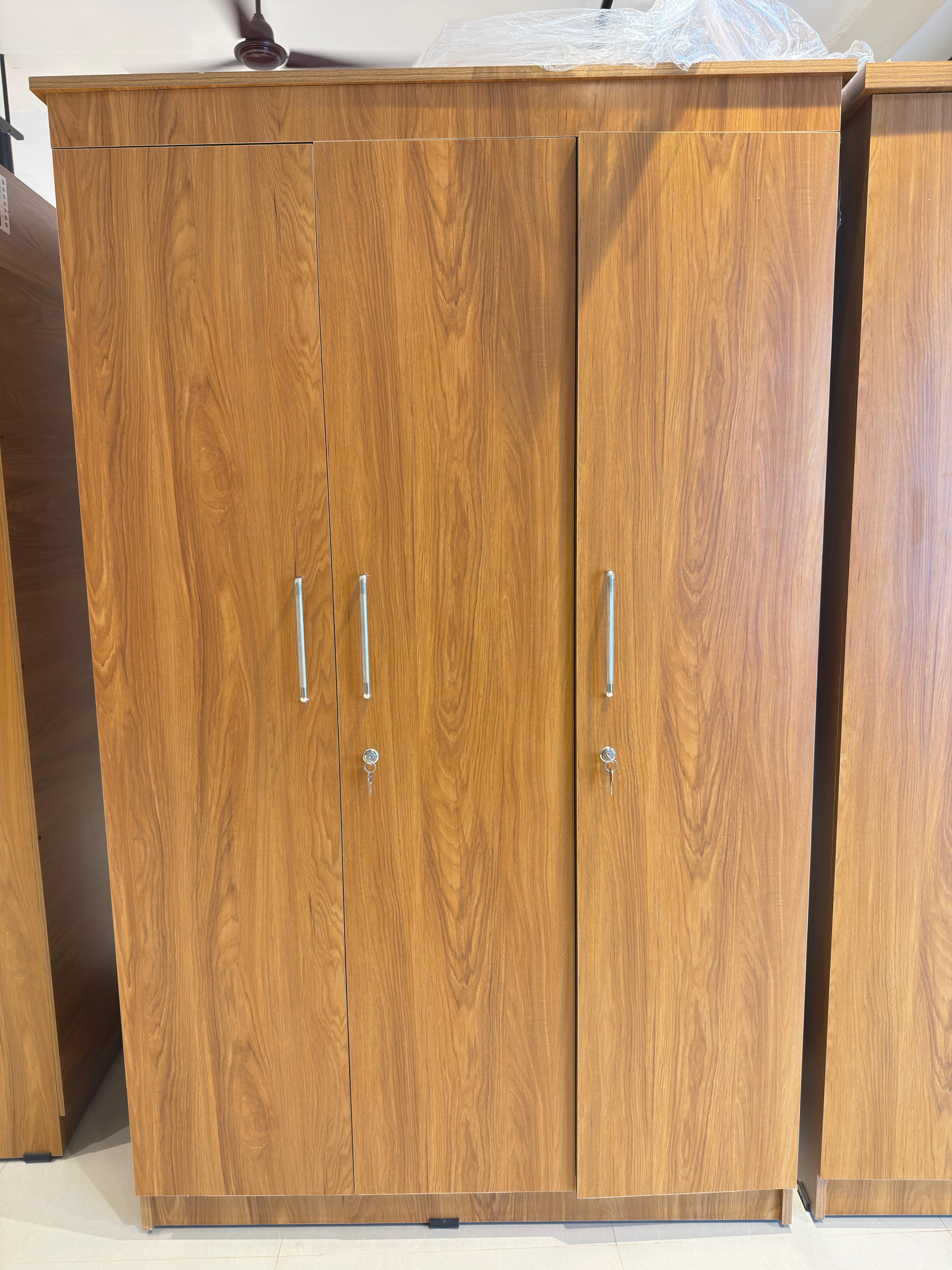 NEXA 3-DOOR WARDROBE | PARTICLE BOARD | BROWN COLOUR
