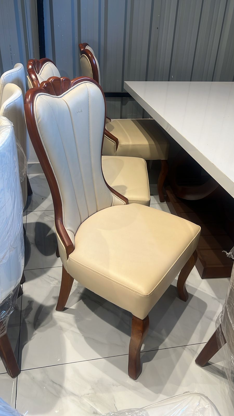 Xavio Treated Mahogany Dining Set