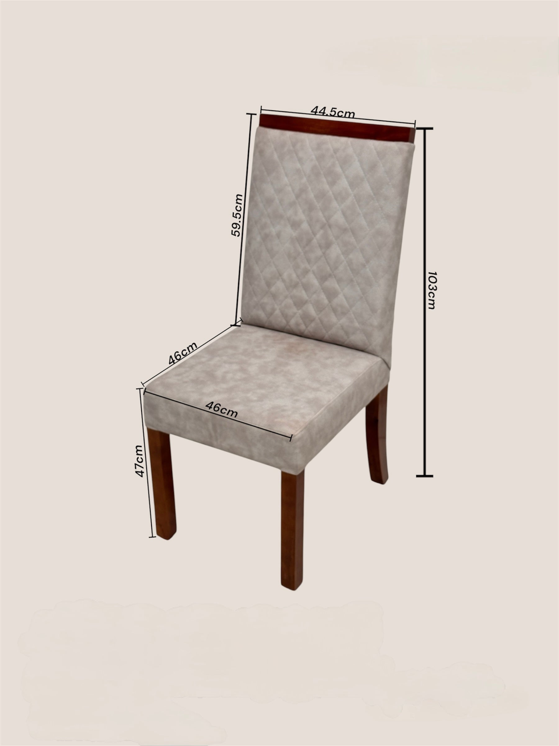 LYNISH DINING CHAIR | MAHOGANY WOOD & FABRIC
