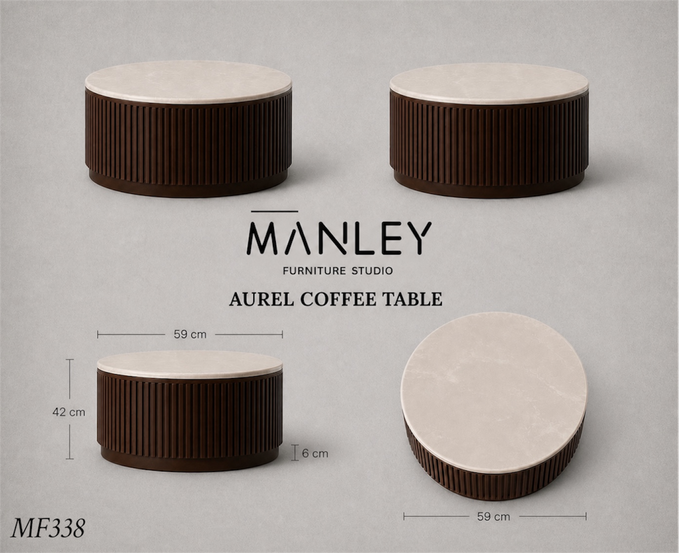 Aurel Cofee Table – Solid Wood Brown