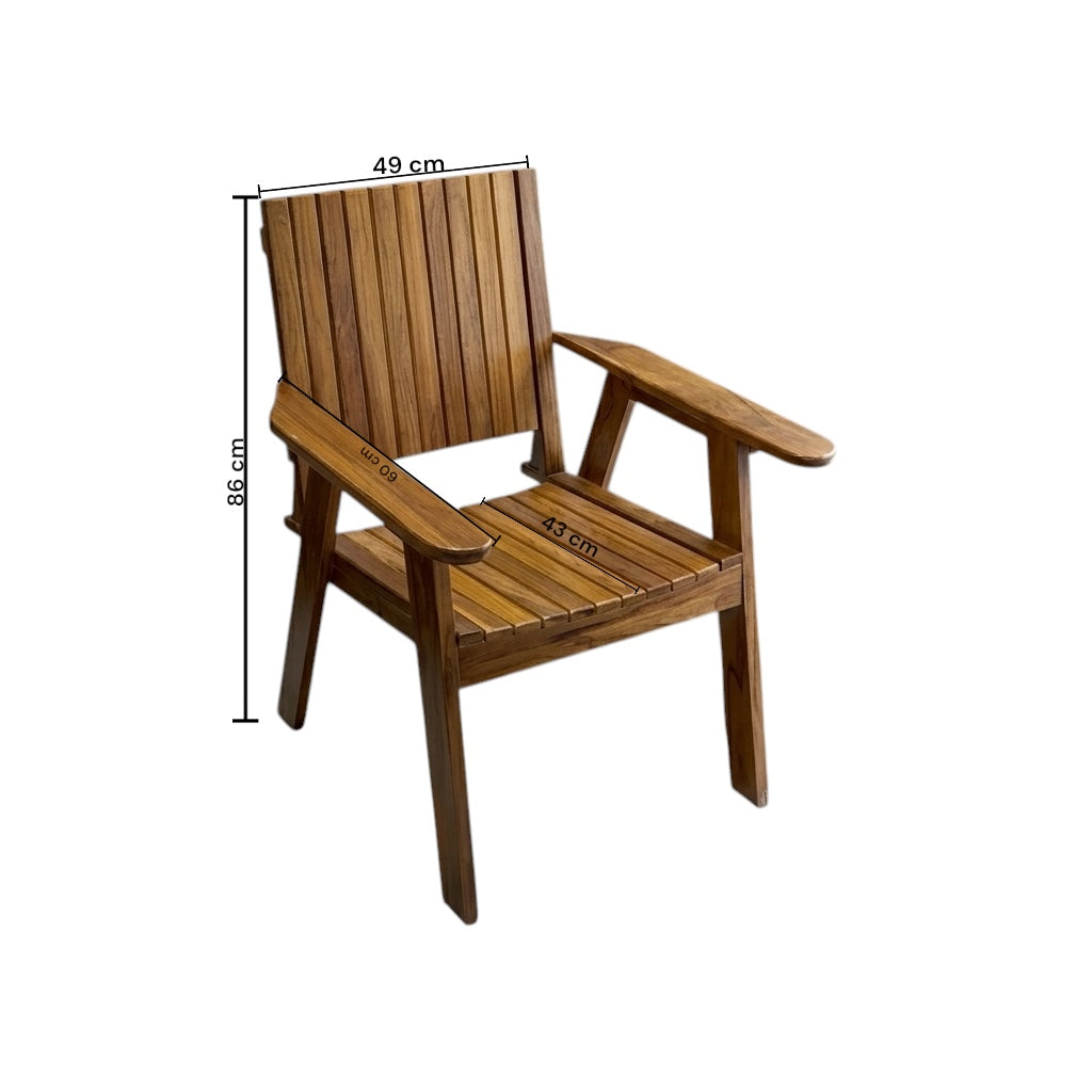 FORBE SINGLE SITOUT CHAIR -FULL TEAK WOOD