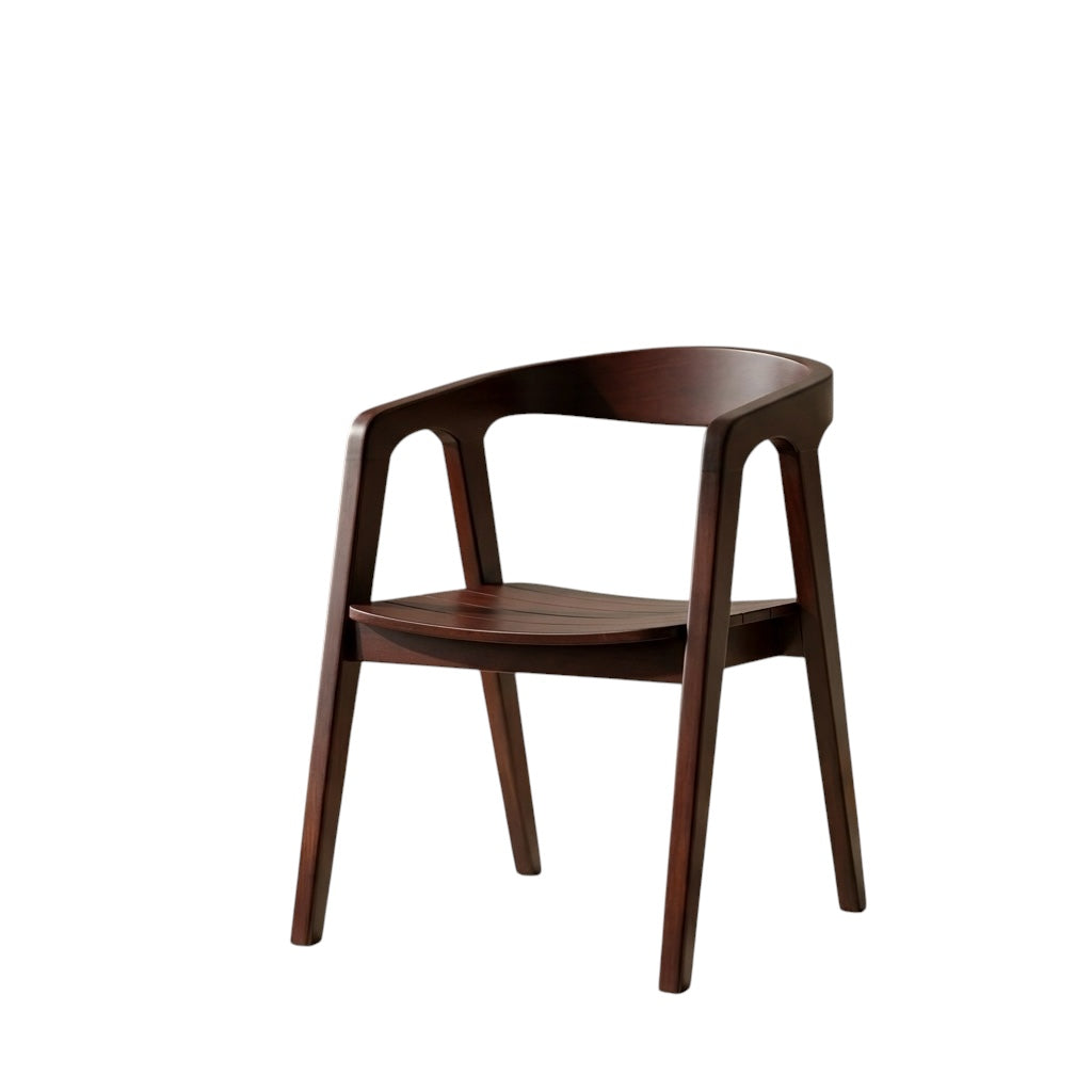 TREATED SITOUT CHAIR | SOLID MAHOGANY WOOD | DARK BROWN