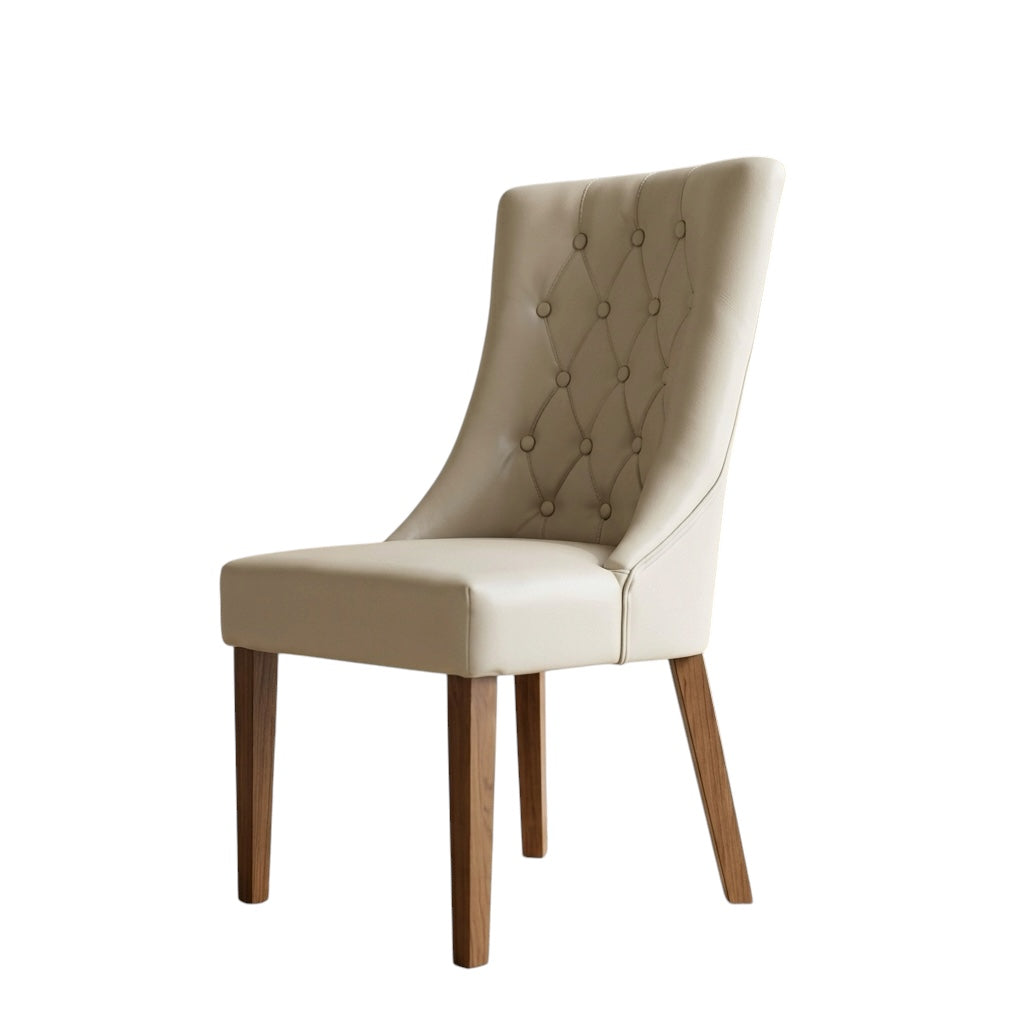 DIAMOND DINING CHAIR | SOLID TEAK WOOD | LIGHT GREY