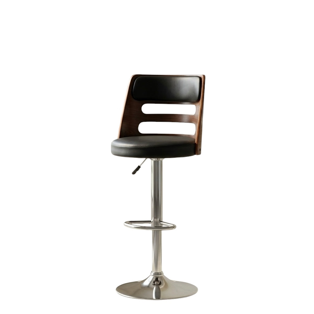 FINCH BAR CHAIR | ACACIA WOOD & METAL FRAME | REXIN UPHOLSTERY | IMPORTED