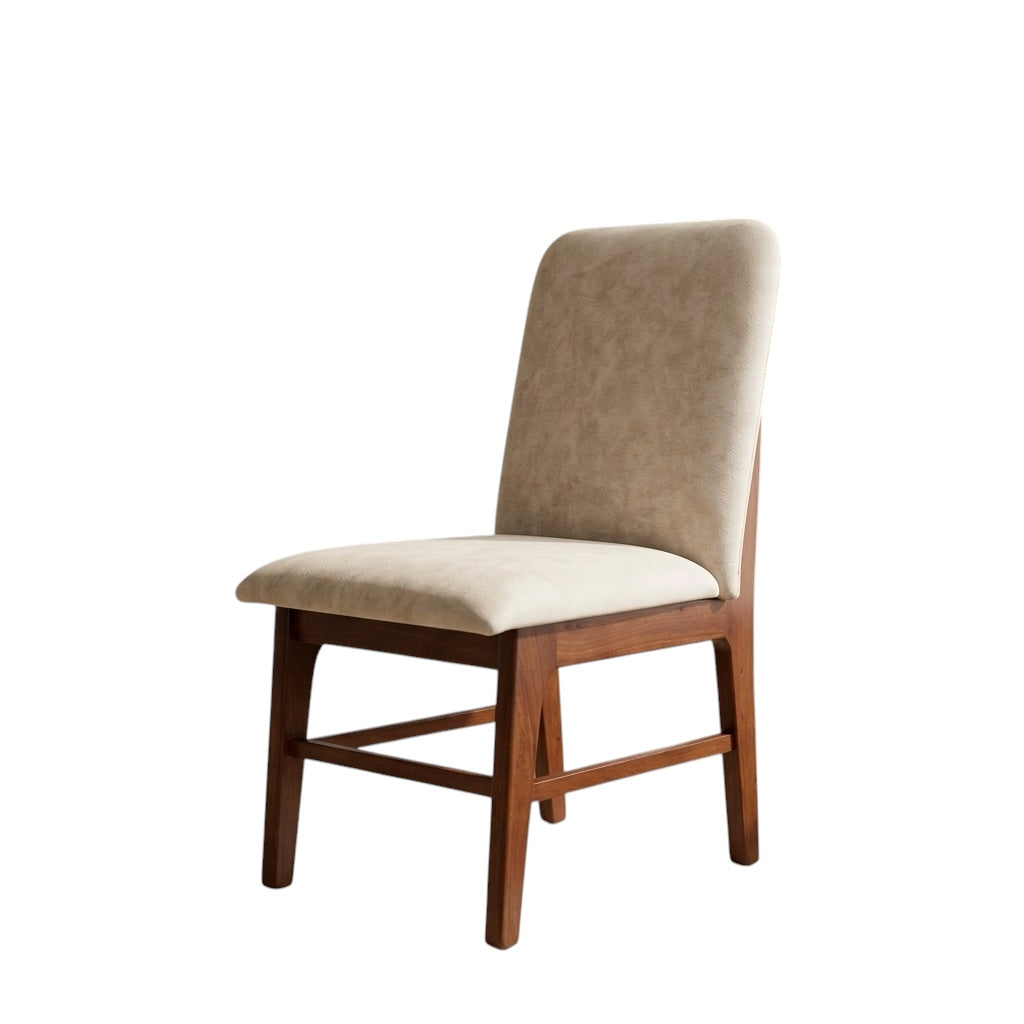 NORA DINING CHAIR | MAHOGANY WOOD | FULL CUSHION FABRIC