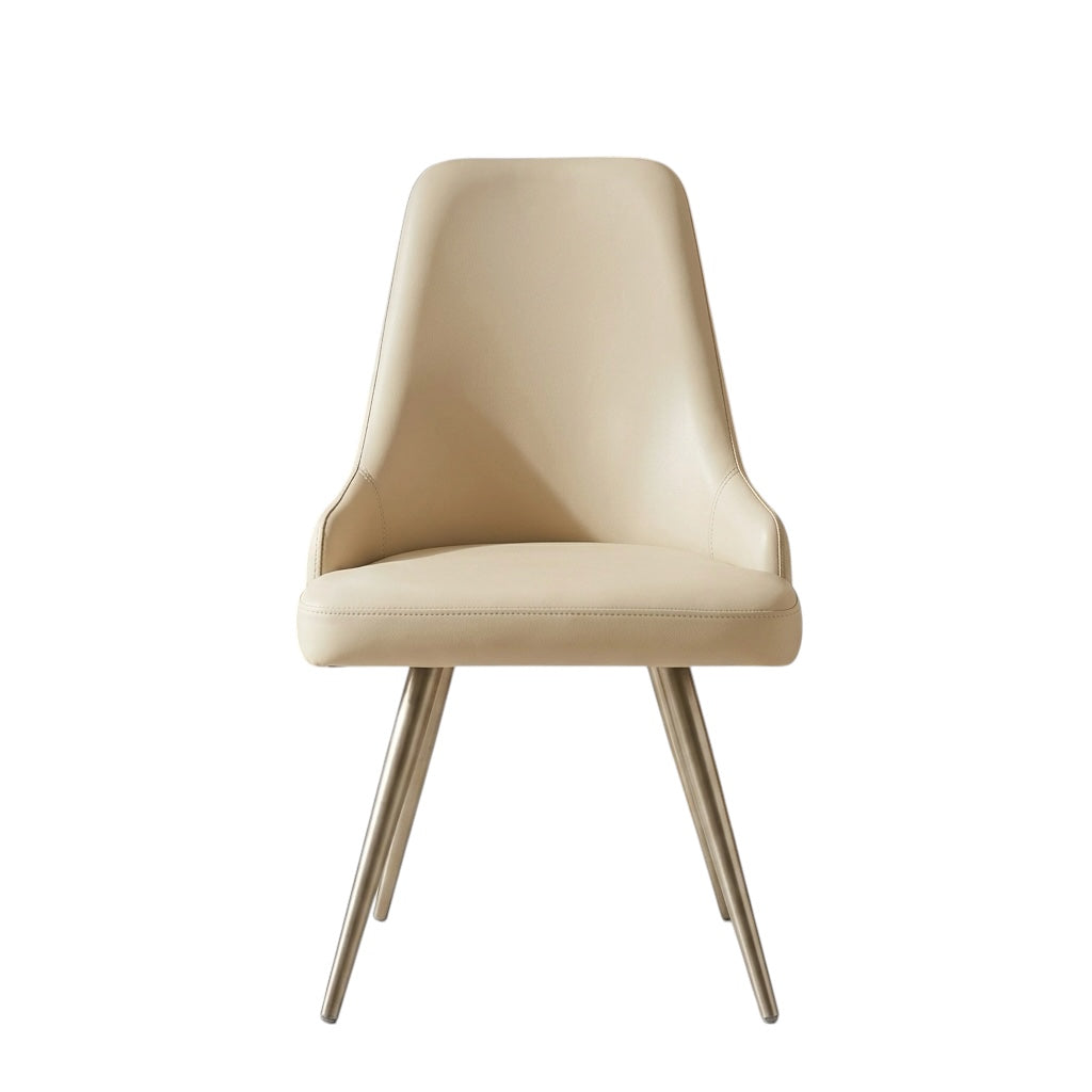 MION DINING CHAIR | METAL LEGS & REXIN UPHOLSTERY