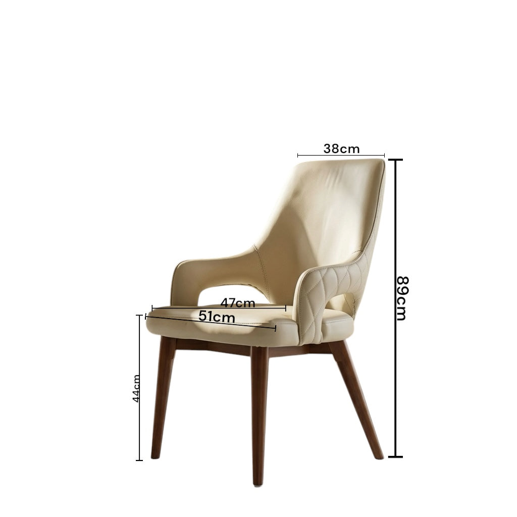 ECHO DINING CHAIR | MAHOGANY WOOD & REXIN UPHOLSTERY
