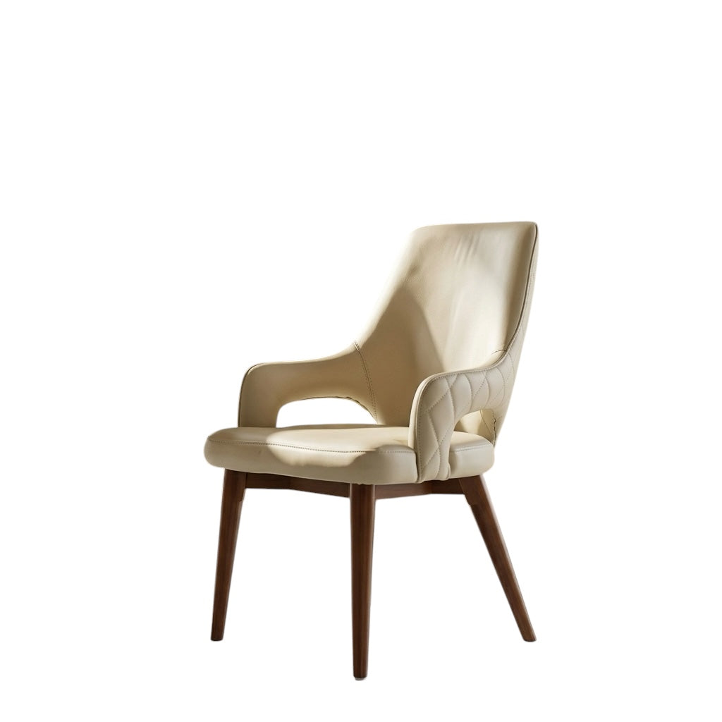 ECHO DINING CHAIR | MAHOGANY WOOD & REXIN UPHOLSTERY
