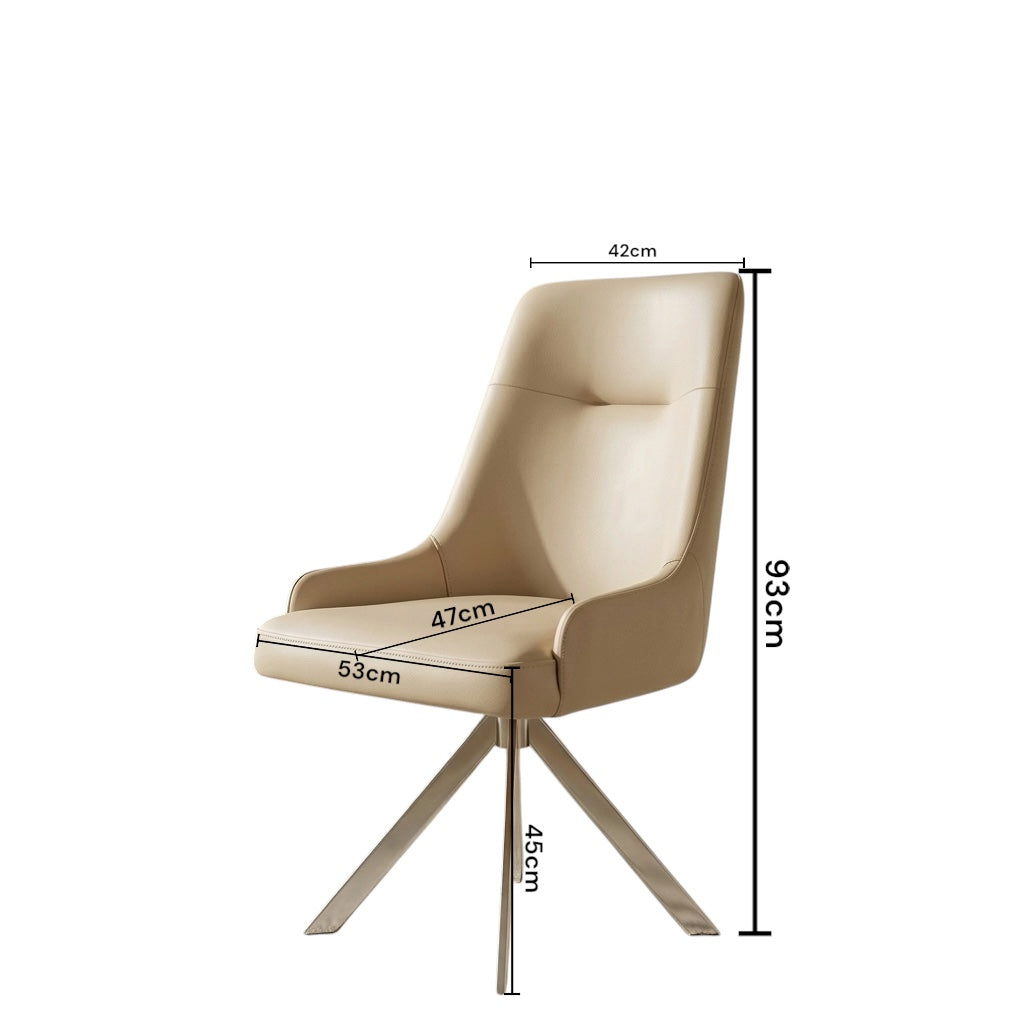 AXIS DINING CHAIR | METAL LEGS & REXIN UPHOLSTERY
