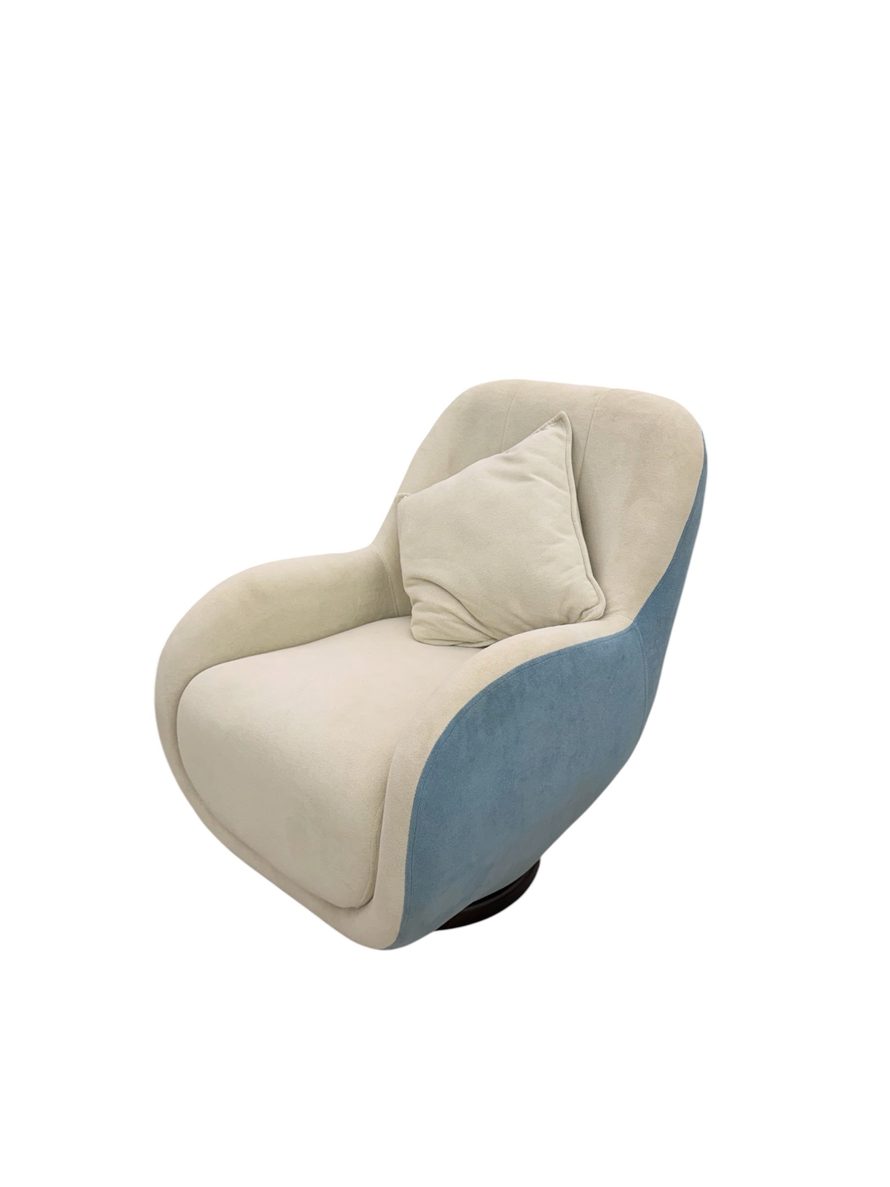 EYLON ROTATING ARM CHAIR SET | & FABRIC UPHOLSTERY